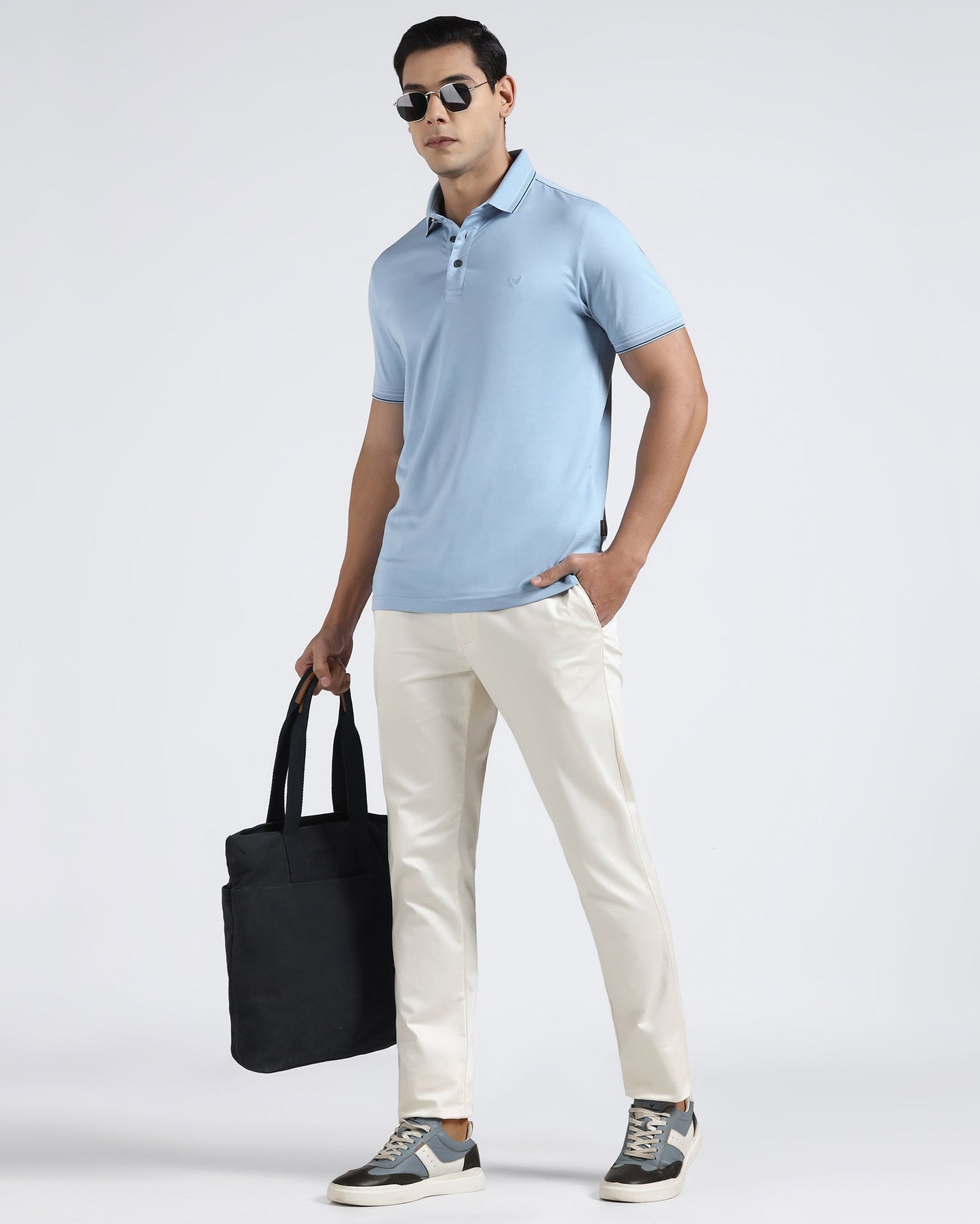 Beige Non Iron Solid Khakis - Cypres