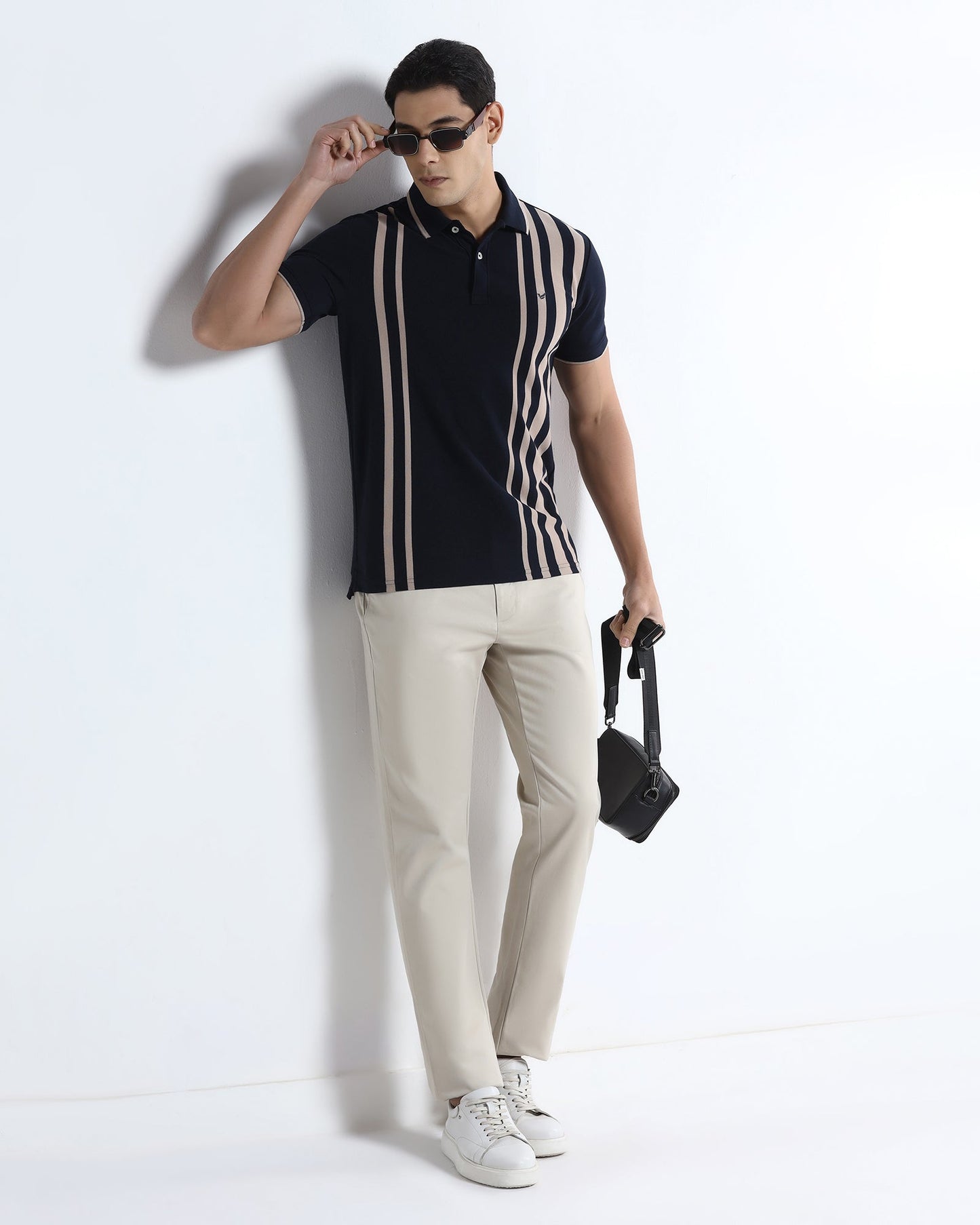 Beige Solid Khakis - Pine