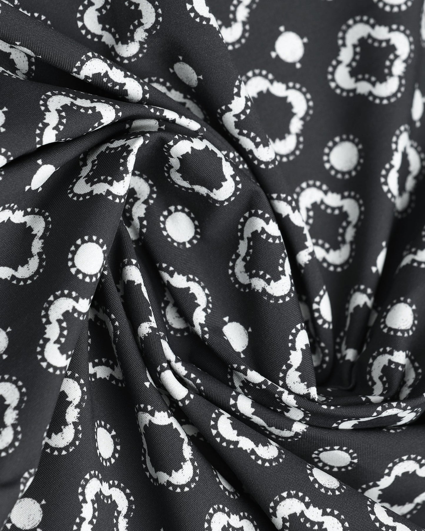 Black Half Sleeve TechPro Printed Shirt - Ronnel