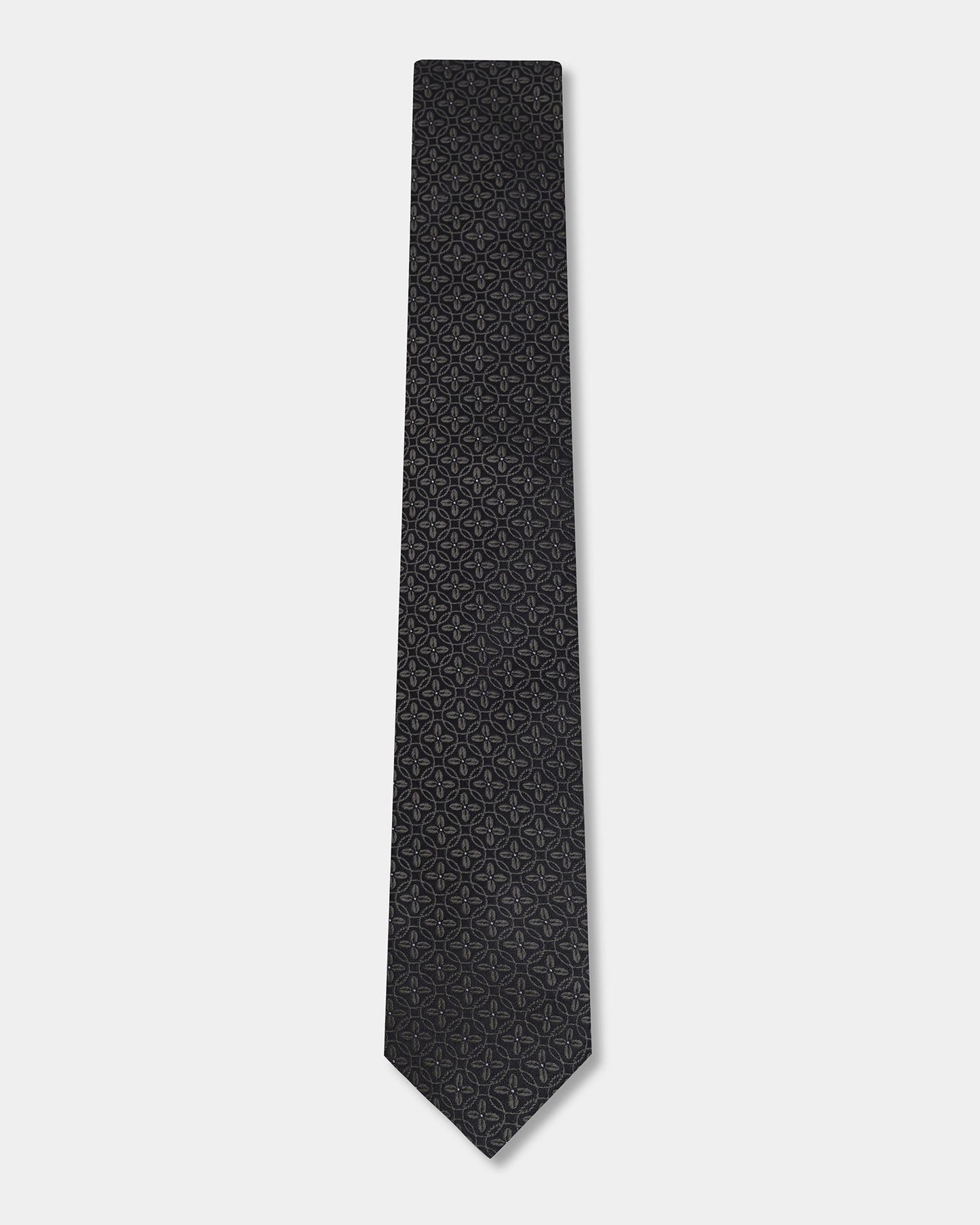 Black Silk Jacquard Tie - Airy
