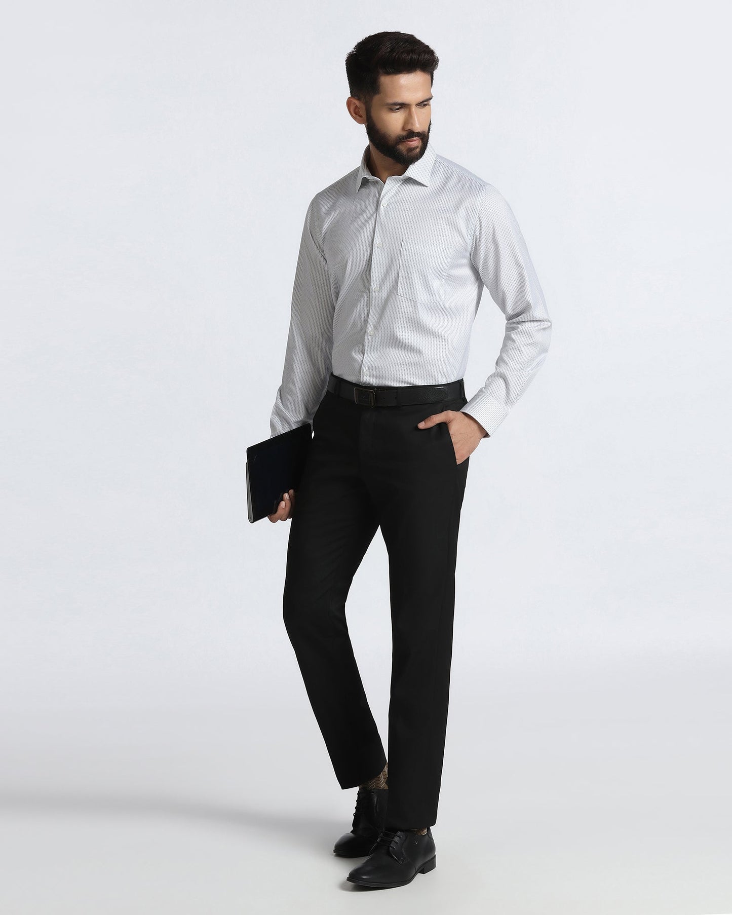Black Solid Trouser - Roku