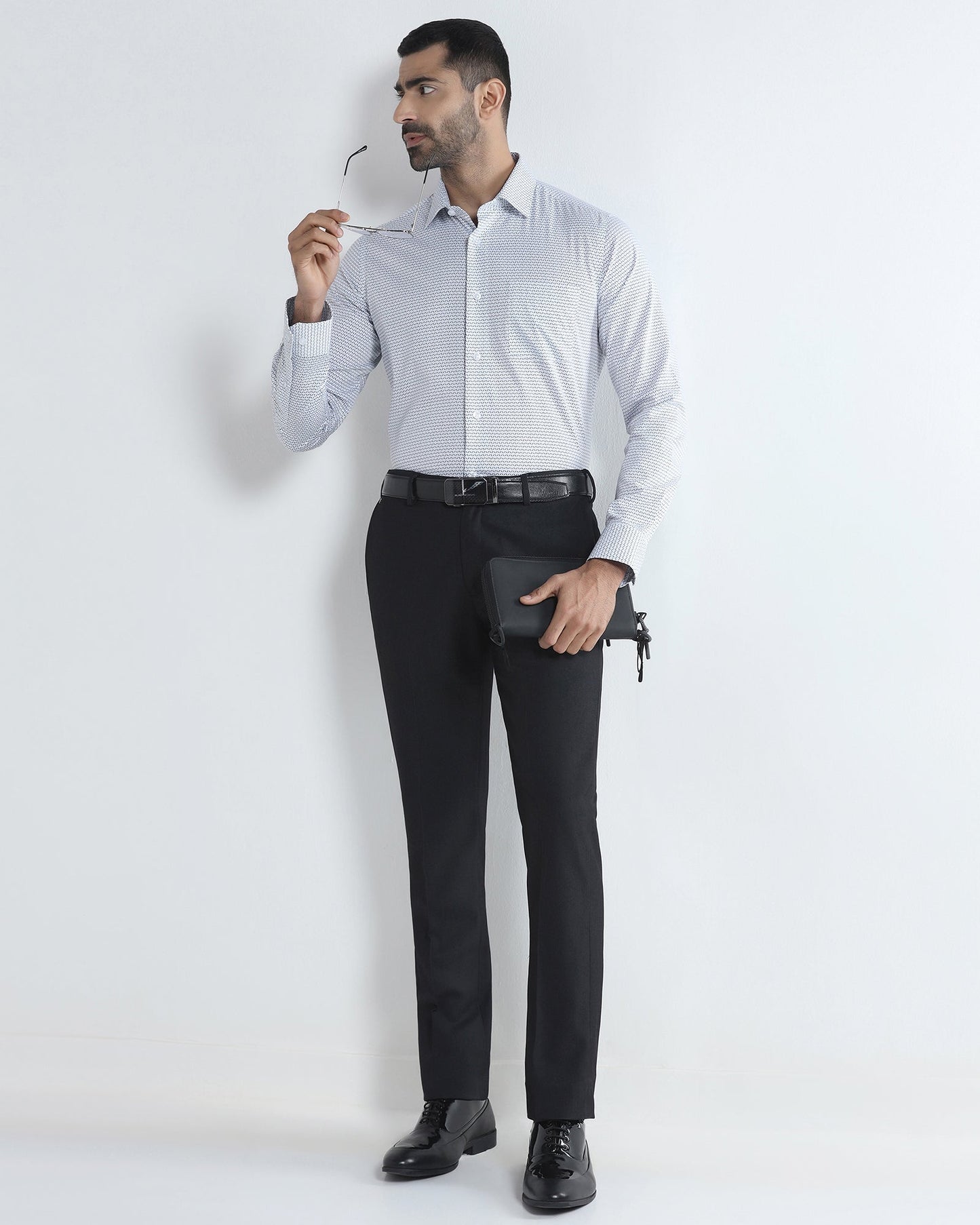 Black Technowaist Textured Trouser - Alex