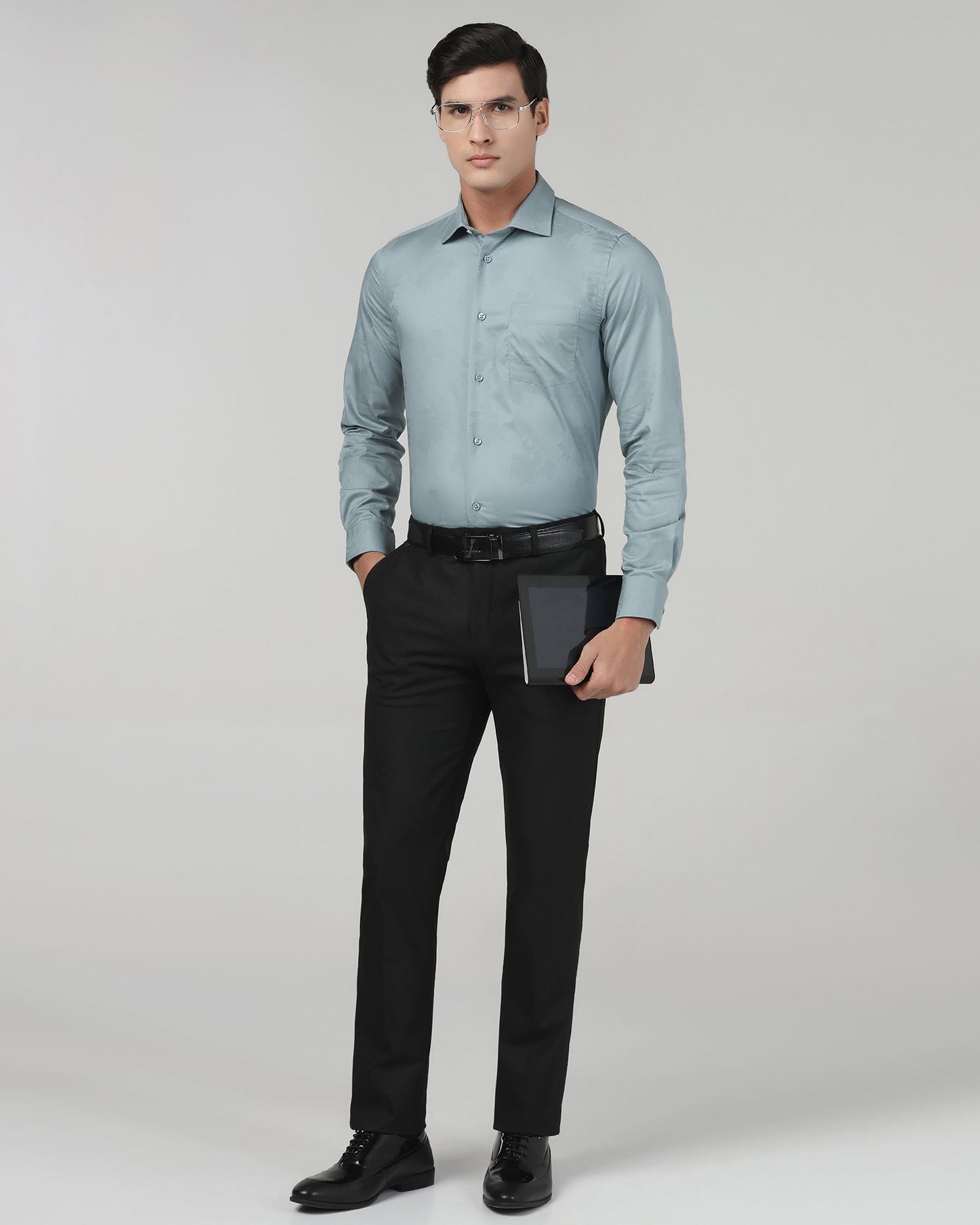 Black Textured Trouser - Brody