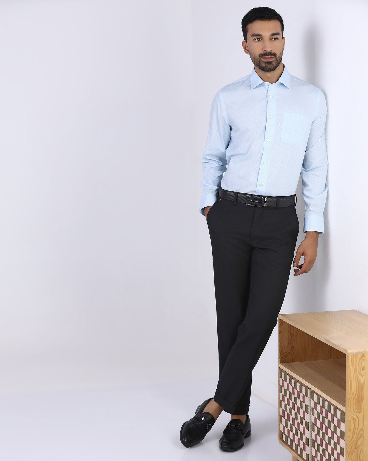 Blue Printed Shirt - Cube