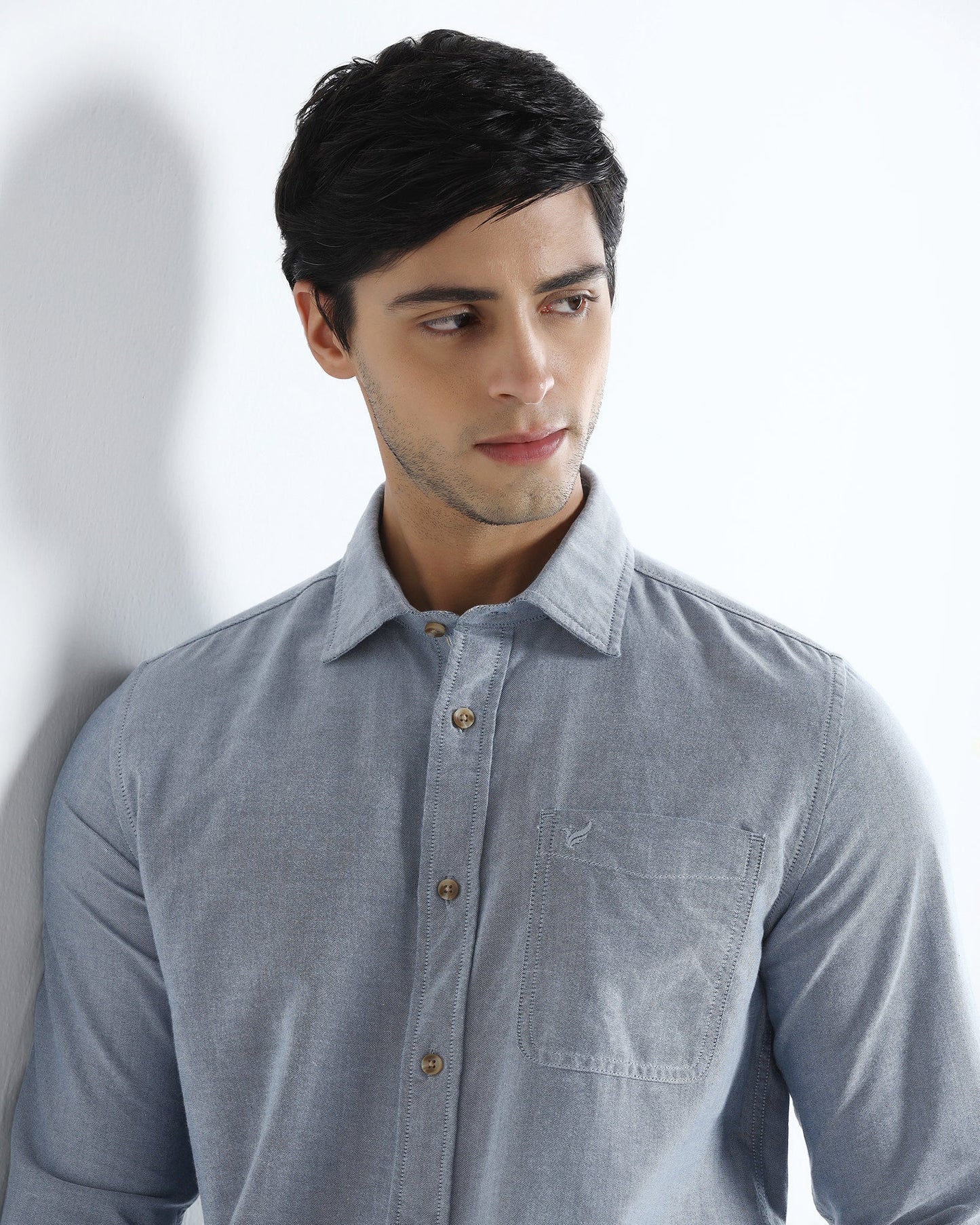 Blue Solid Shirt - Laos