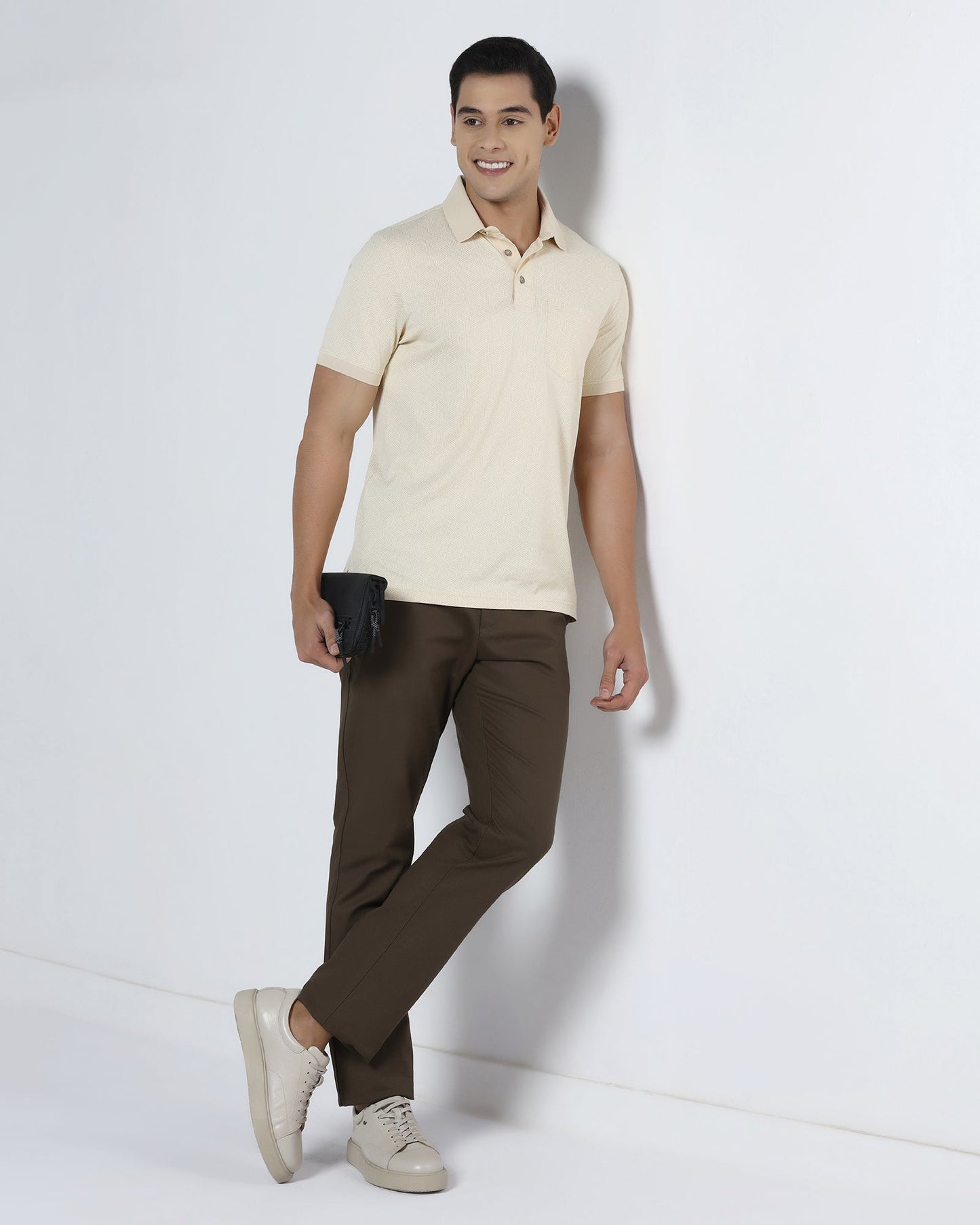 Brown Textured Khakis - Ibis