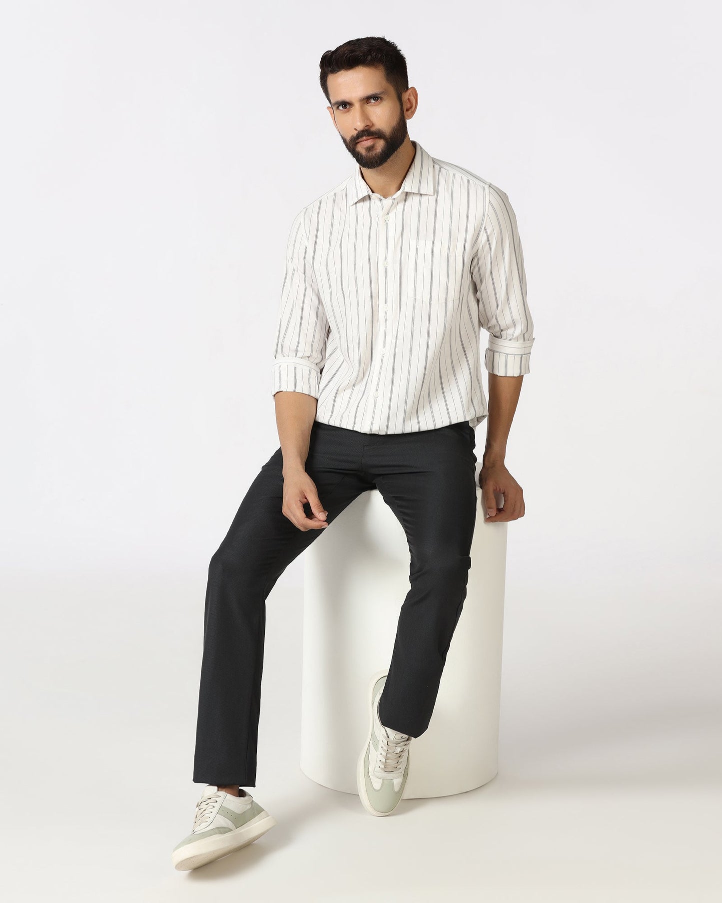 Charcoal Non Iron Textured Khakis - Ohio