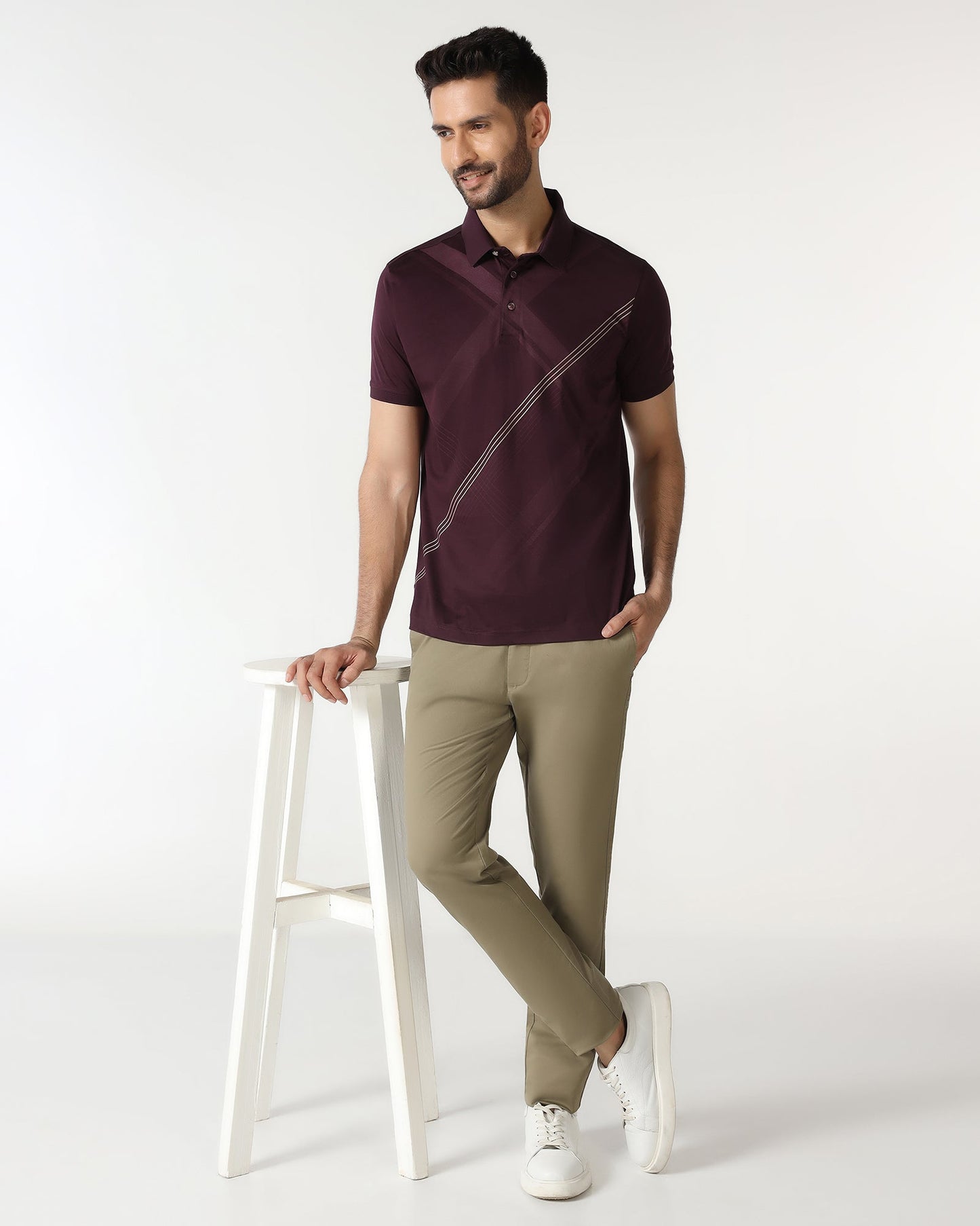 Cherry Lacquer Printed Polo - Kenny