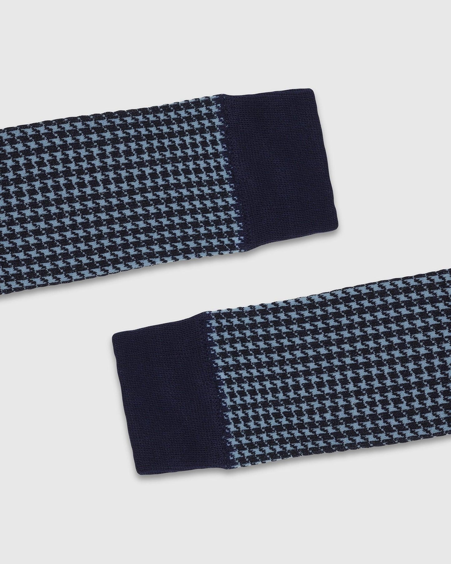 Cotton Blue Knitted Socks - Tesla