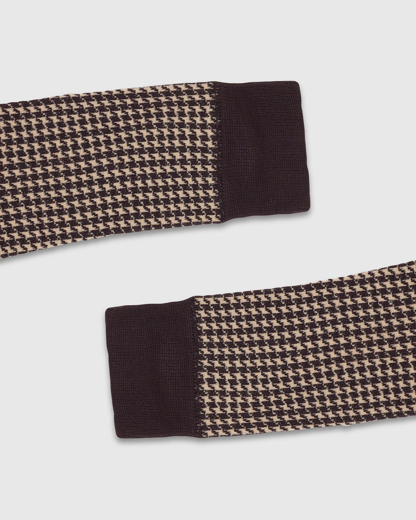 Cotton Brown Knitted Socks - Tesla