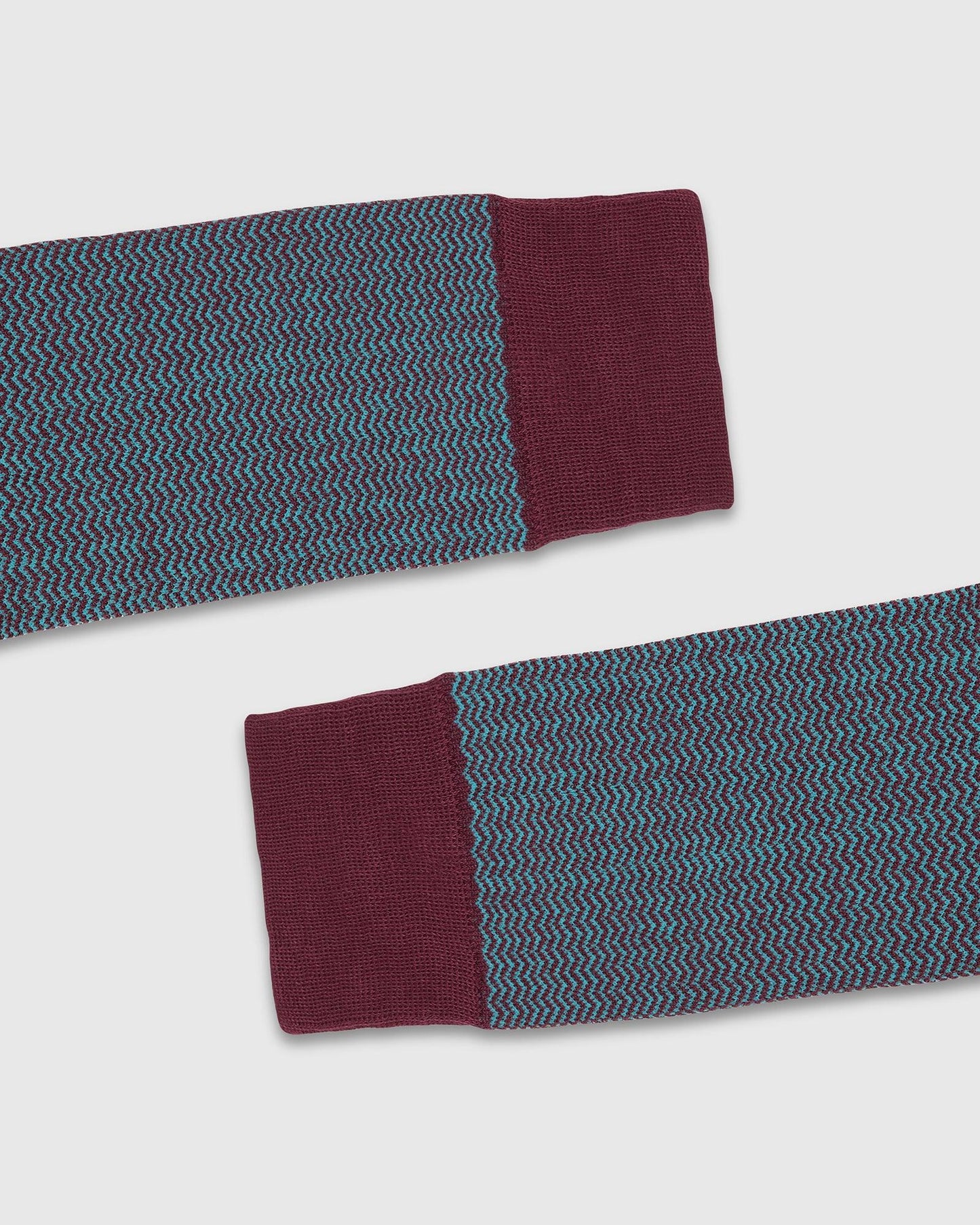 Cotton Dark Wine Knitted Socks - Tusken
