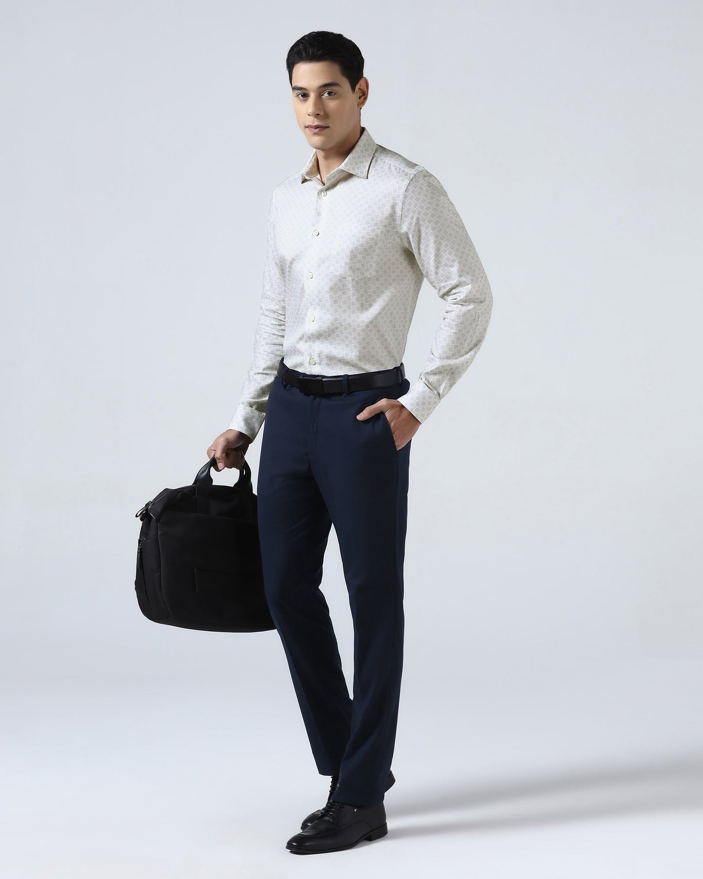 Cream Printed Shirt - Dunzo