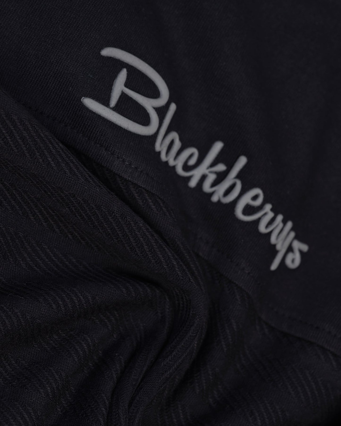 Crew Neck Black Solid T-Shirt - Stroke