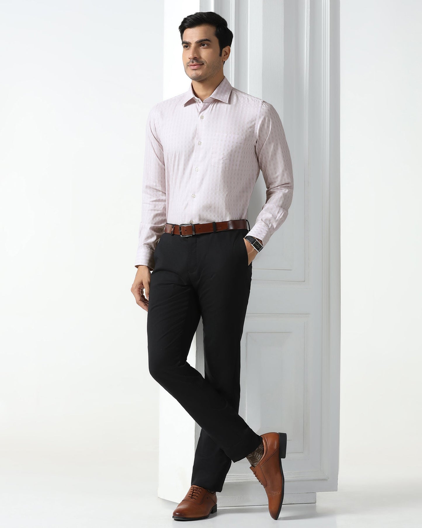 Dusty Pink Check Shirt - Fivel