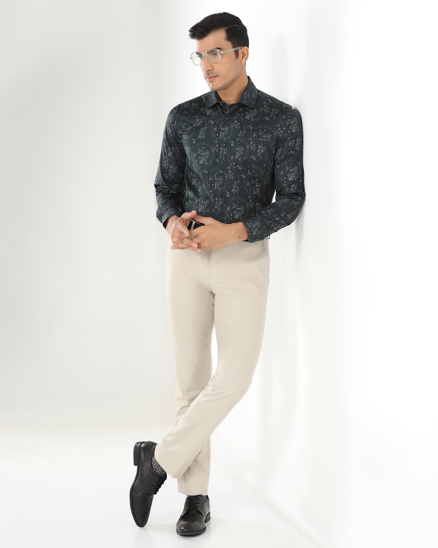 Formal Green Printed Shirt - Tyson