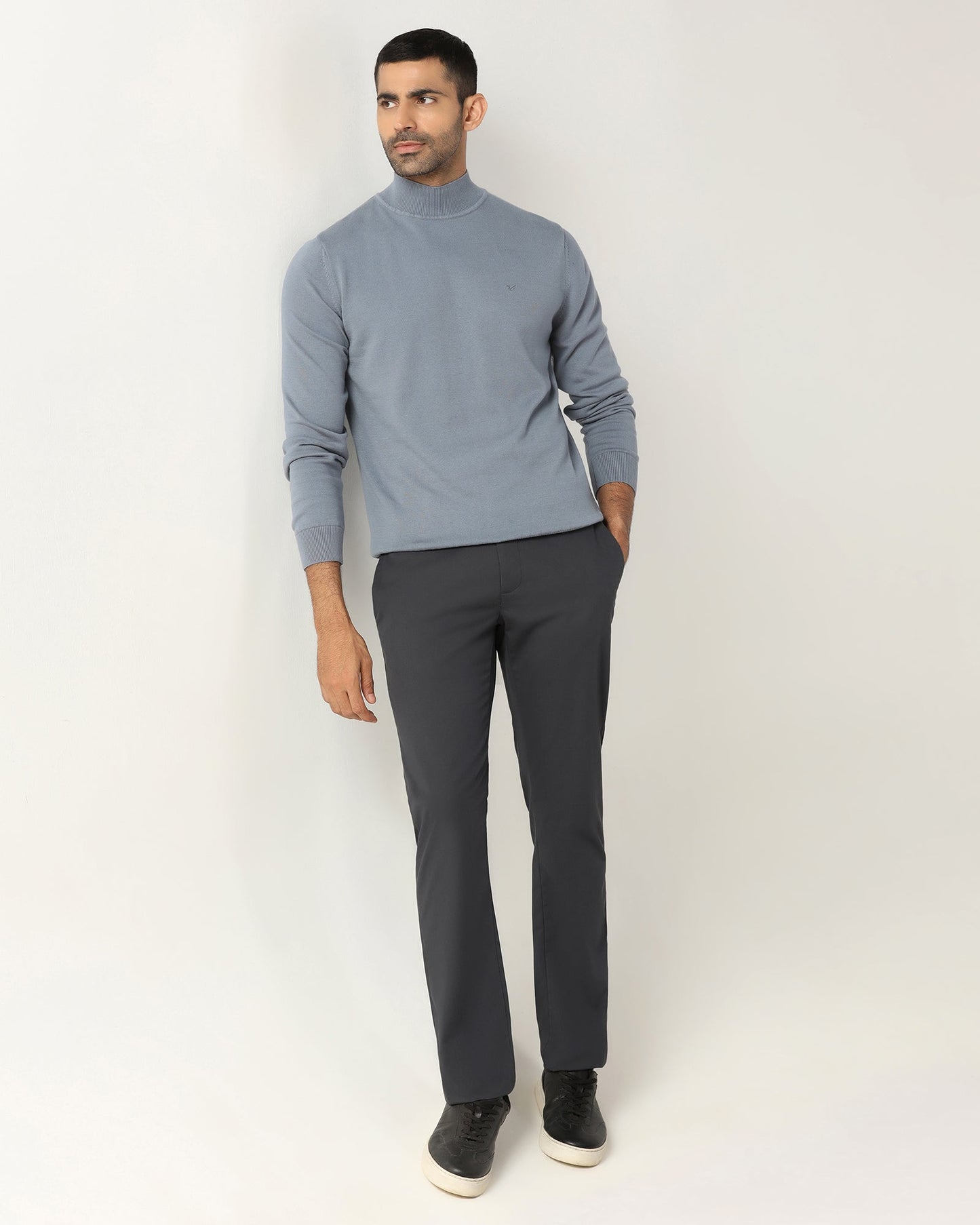 Grey Solid Khakis - Elba
