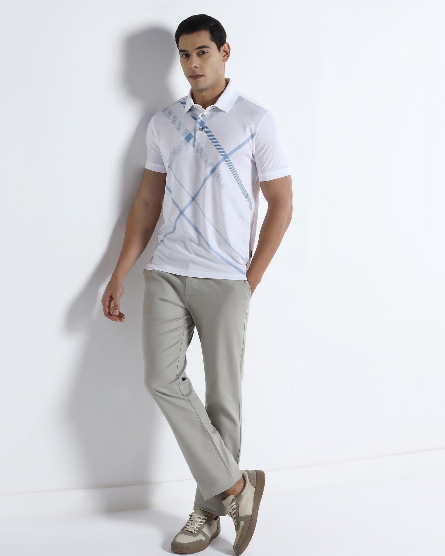 Grey Textured Khakis - Ibis
