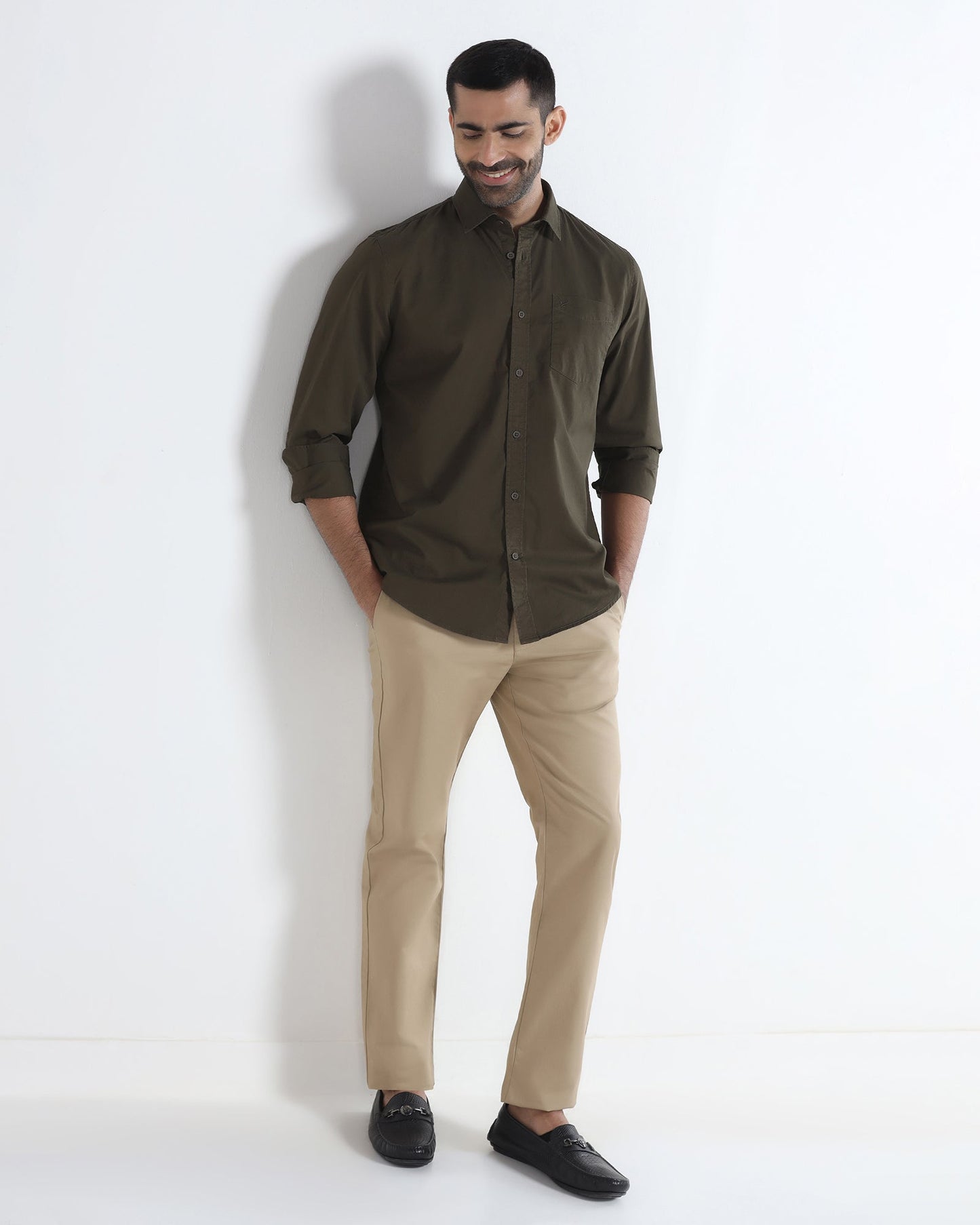 Khaki Textured Khakis - Oak