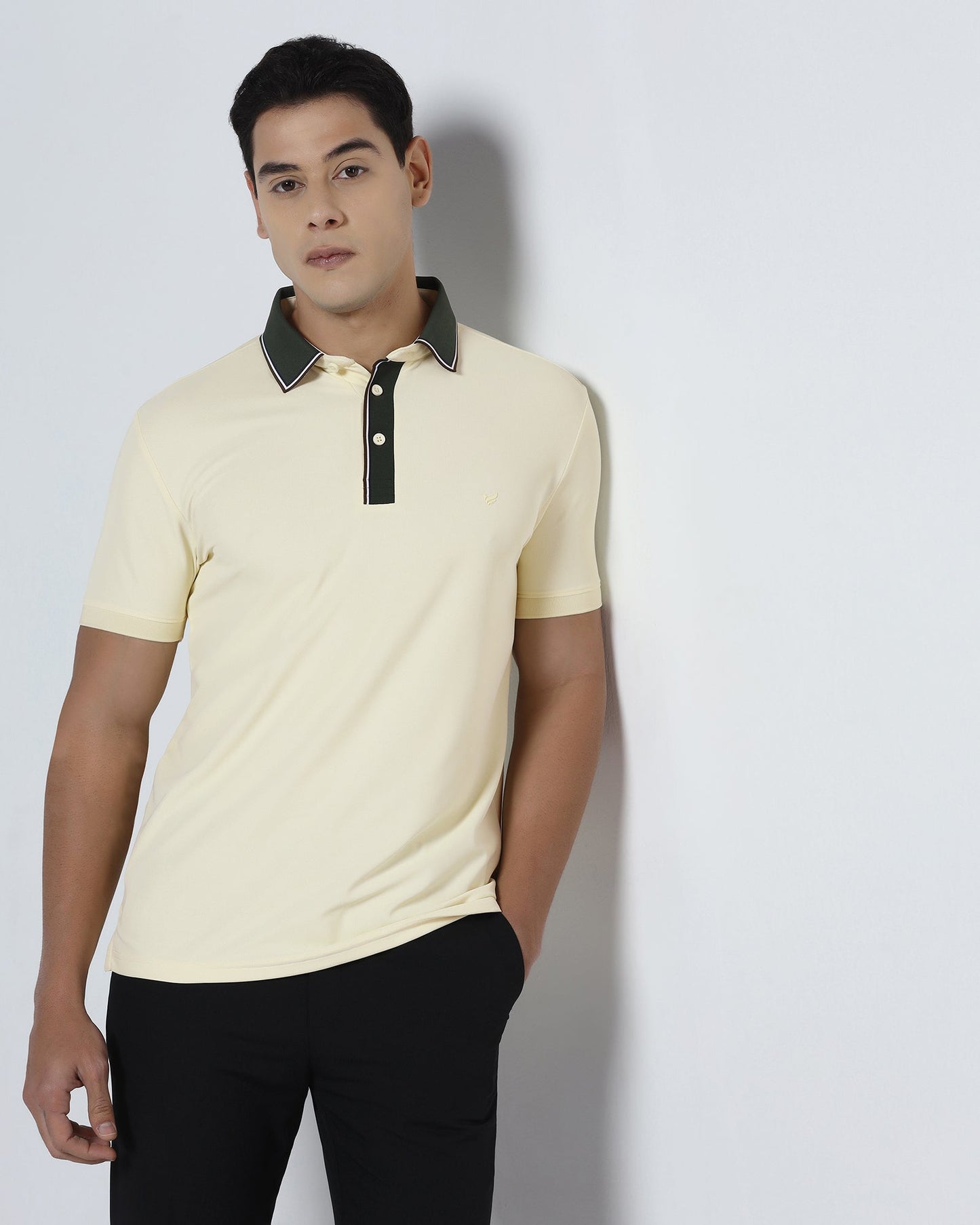 Lemon Yellow TechPro Solid Polo - Ron