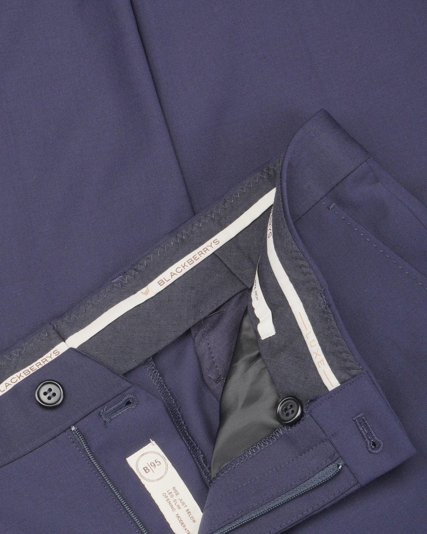 Lewis Formal Premium Stretch Trouser In Navy (B95 Fit) - blackberrys-clothing