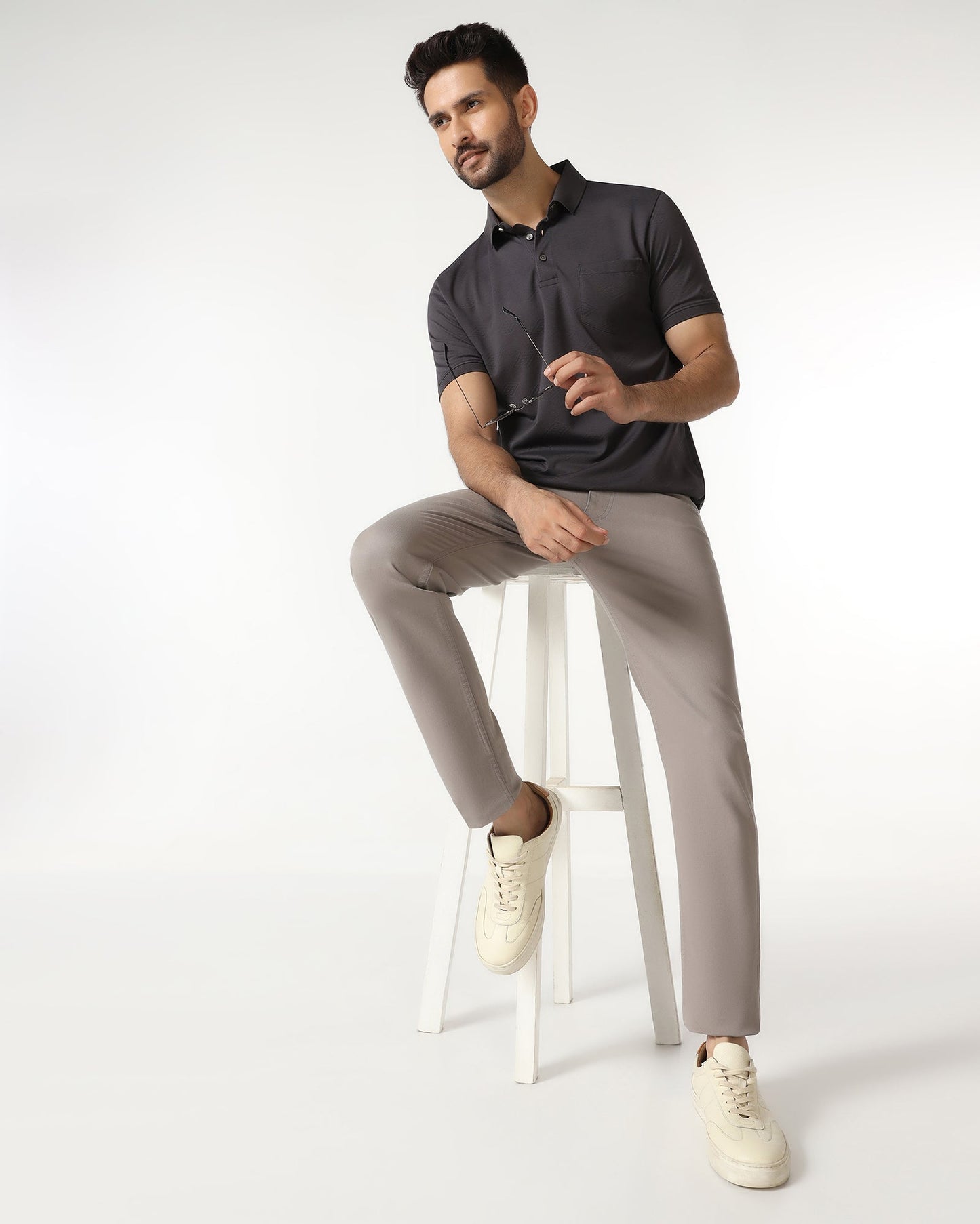 Light Grey Bleed Zero Slim Fit Jeans - Rene