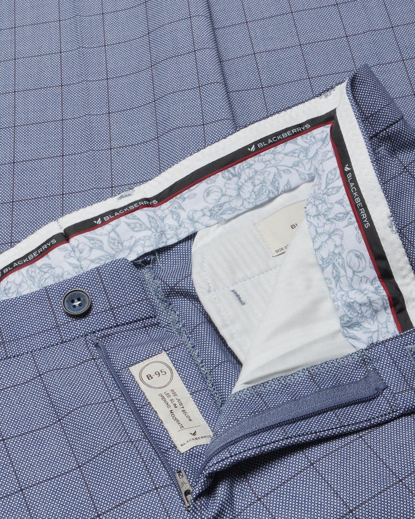 Monaya Formal Trendy Stretch Trouser In Light Blue (B95 Fit) - blackberrys-clothing