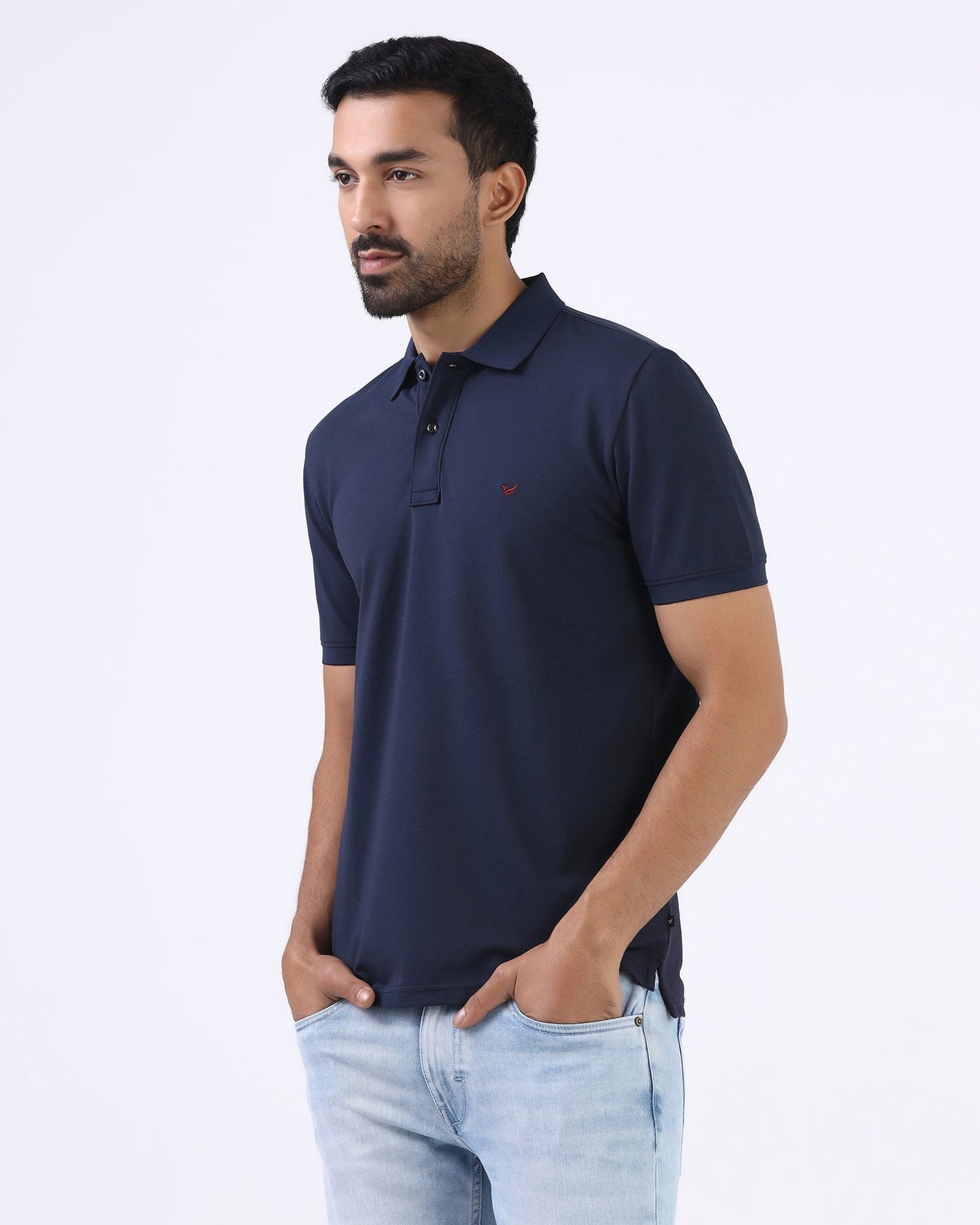 Navy Must Haves Solid Polo - Yukii