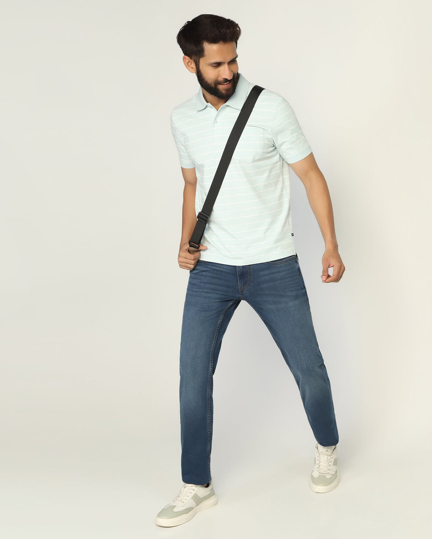 Polo Sky Blue Stripe T-Shirt - Sail