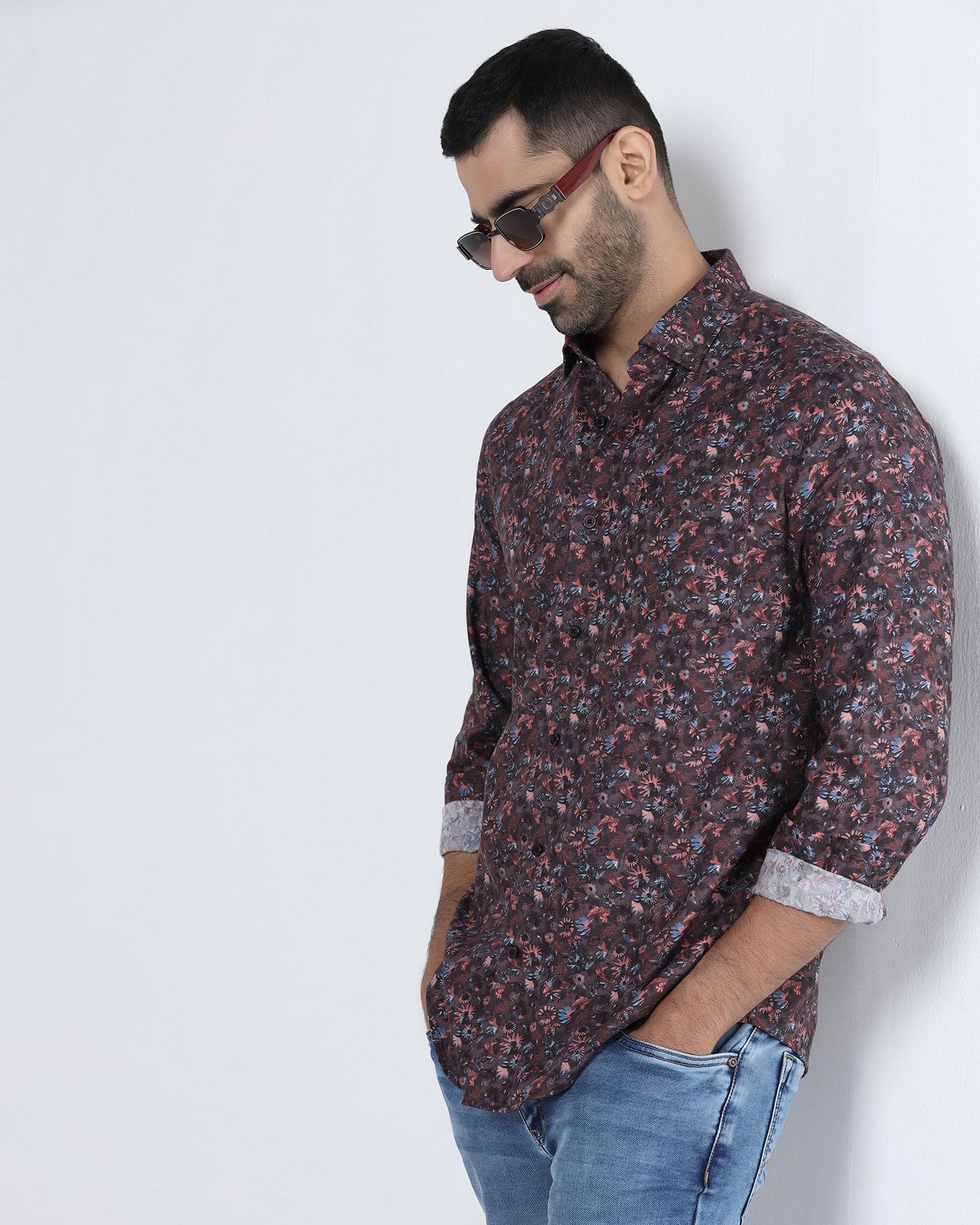 Purple Printed Shirt - Rody