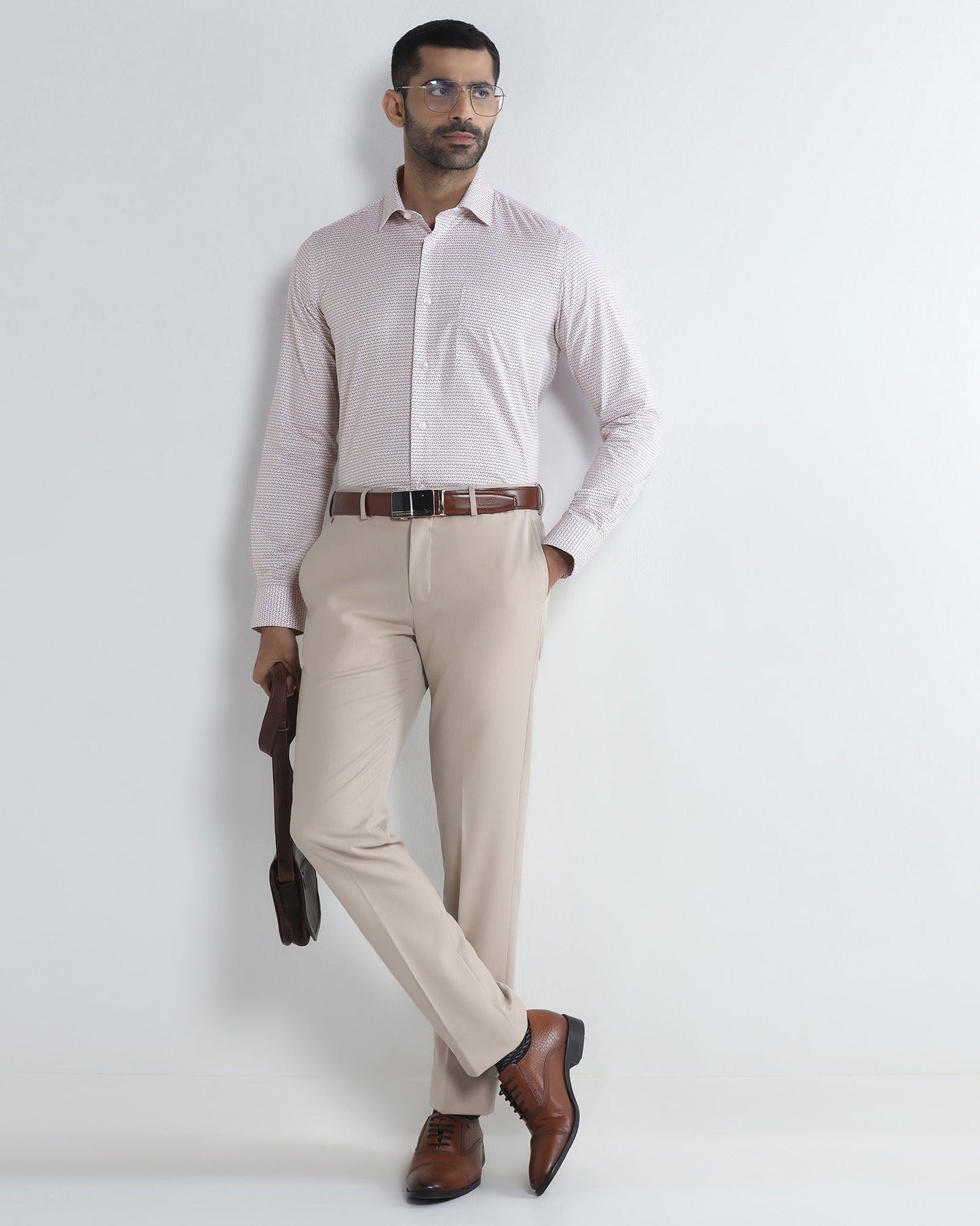 Red Unwrinkle Printed Shirt - Everest