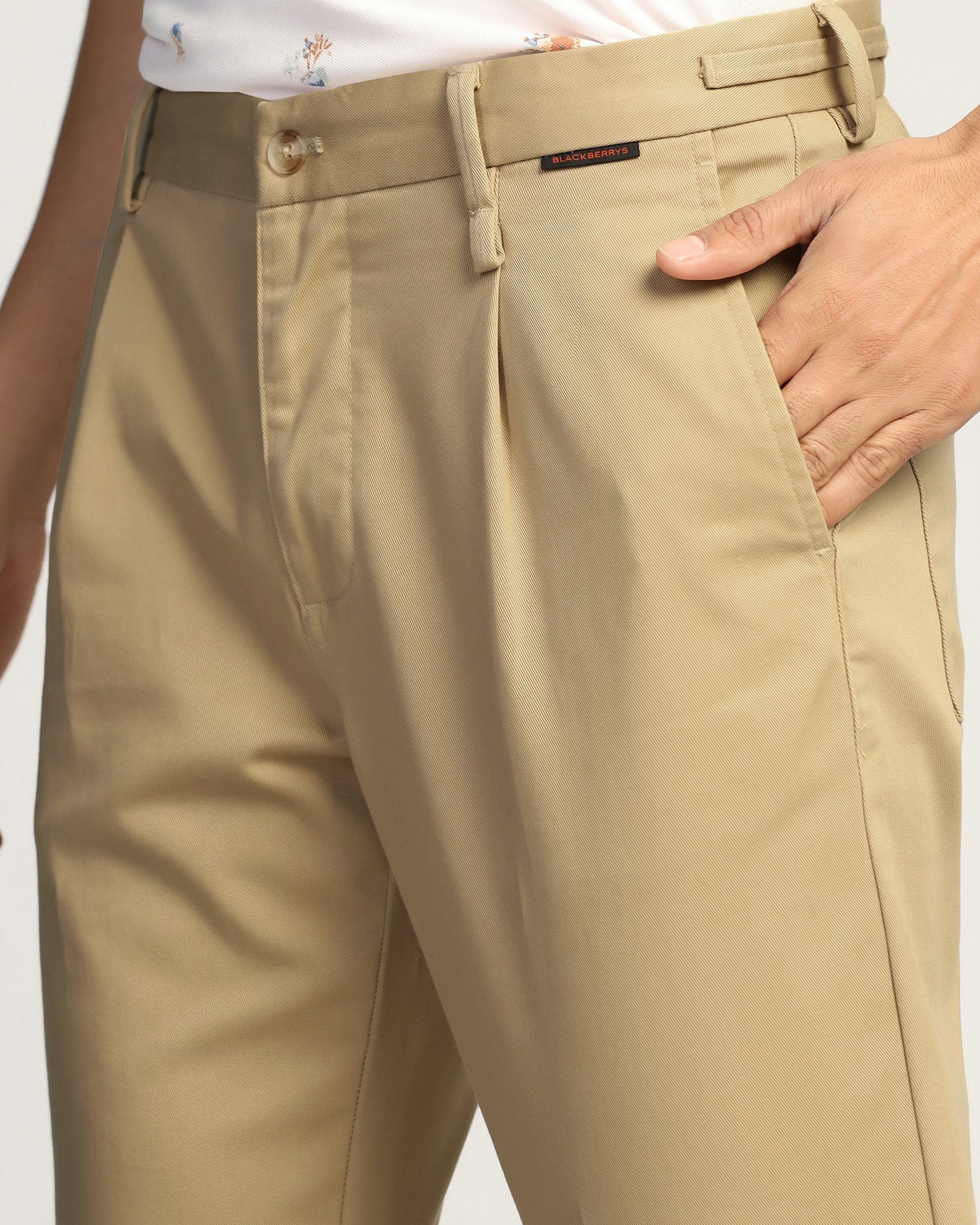Sneaker Fit Casual Khaki Solid Khakis - Hudson