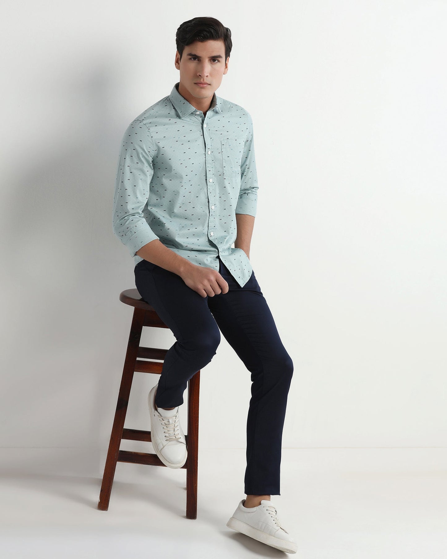 Teal Printed Shirt - Tobas