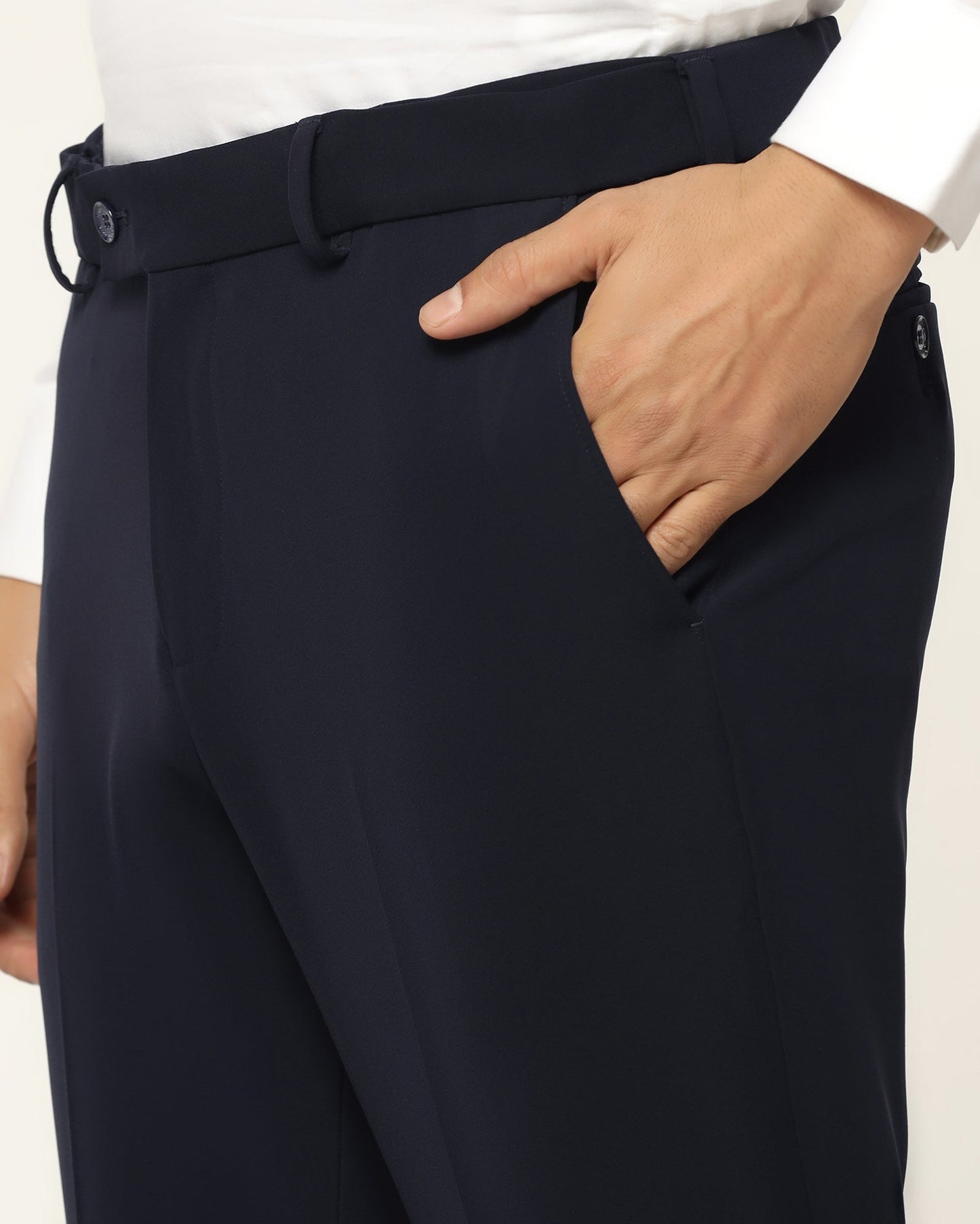 Three Piece Navy Textured Formal Suit - Josfer