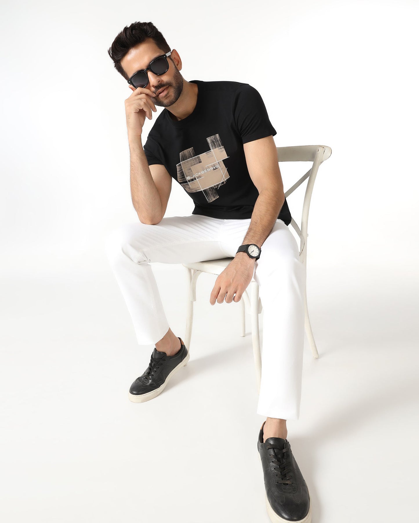White Bleed Zero Slim Fit Jeans - Rene