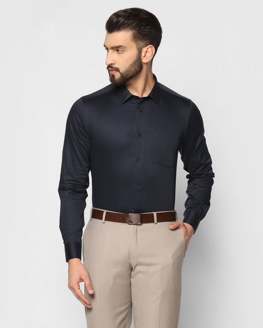 Solid Formal Shirt in Navy (Sailor) - Blackberrys