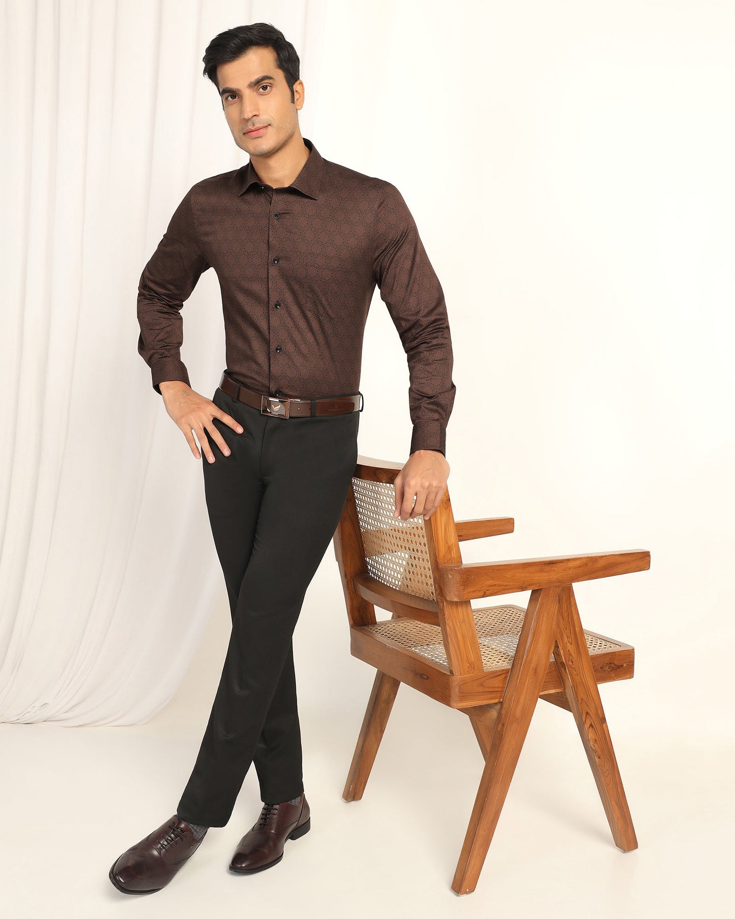 Formal Black Printed Shirt - Enzo