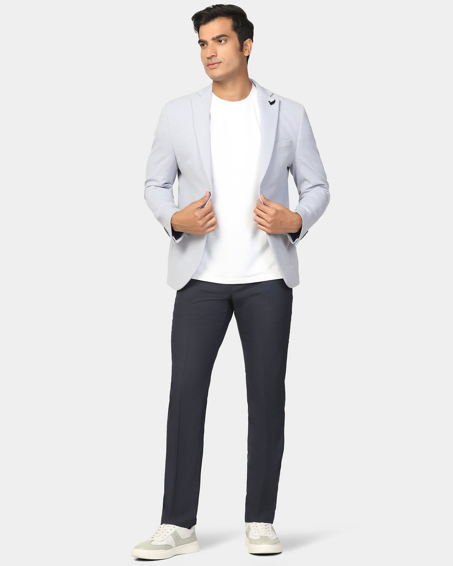 Formal Blue Textured Blazer - Revlon