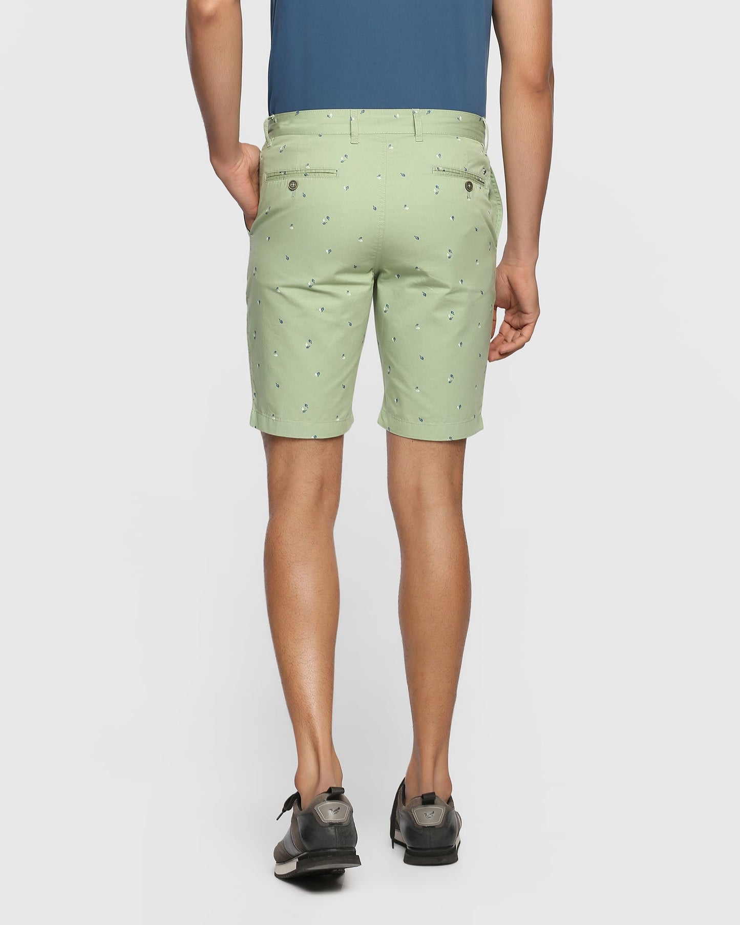 Printed Casual Shorts In Light Green (Lisa)