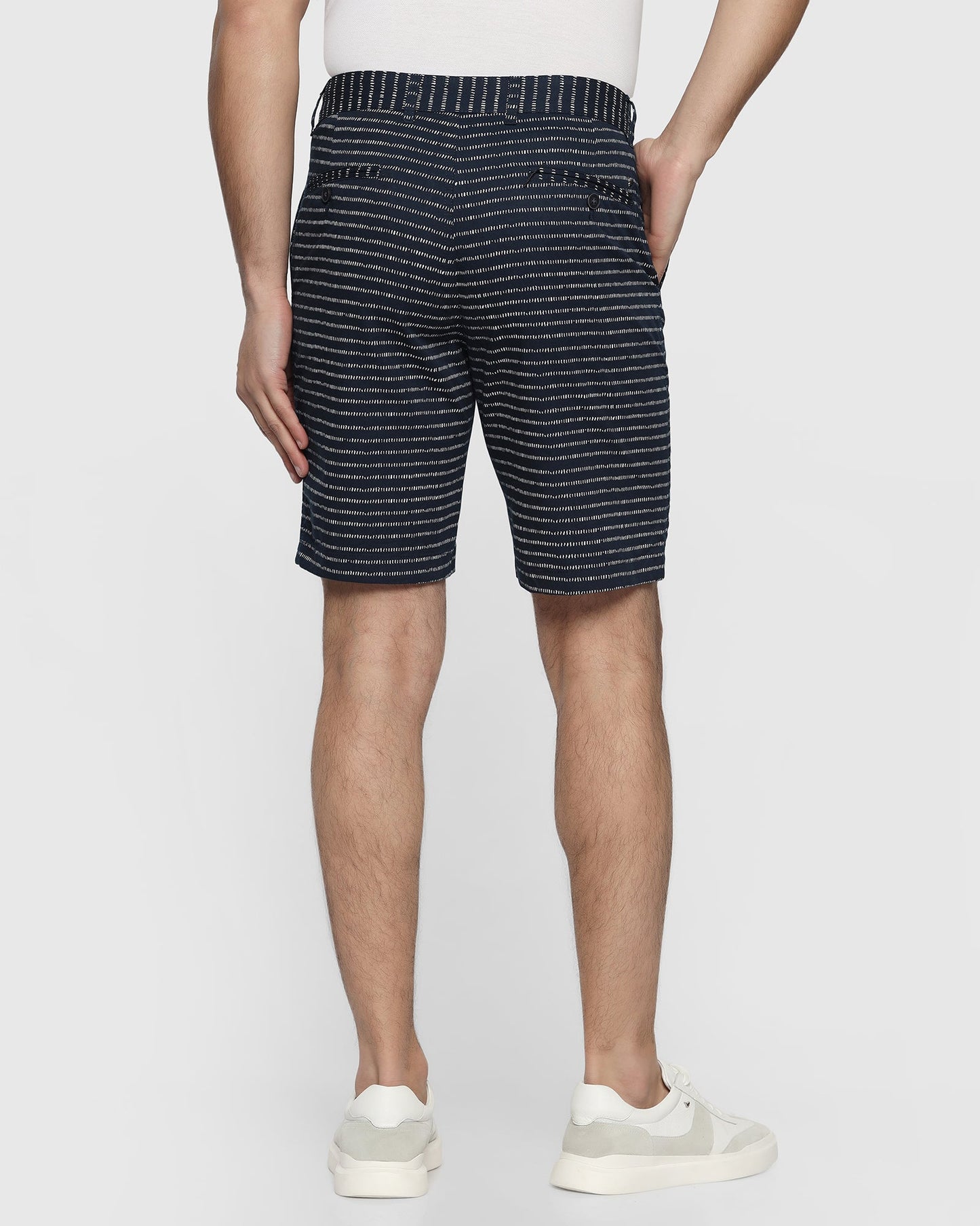 Printed Casual Shorts In Navy (Nate)