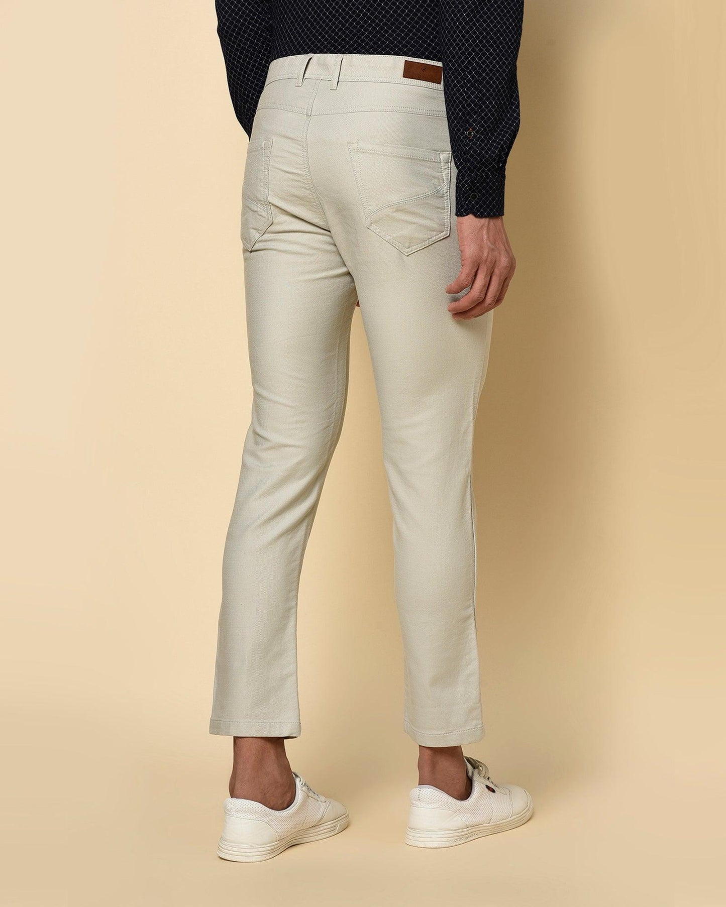 B5P Casual Ivory Solid Khakis - Eva - Blackberrys