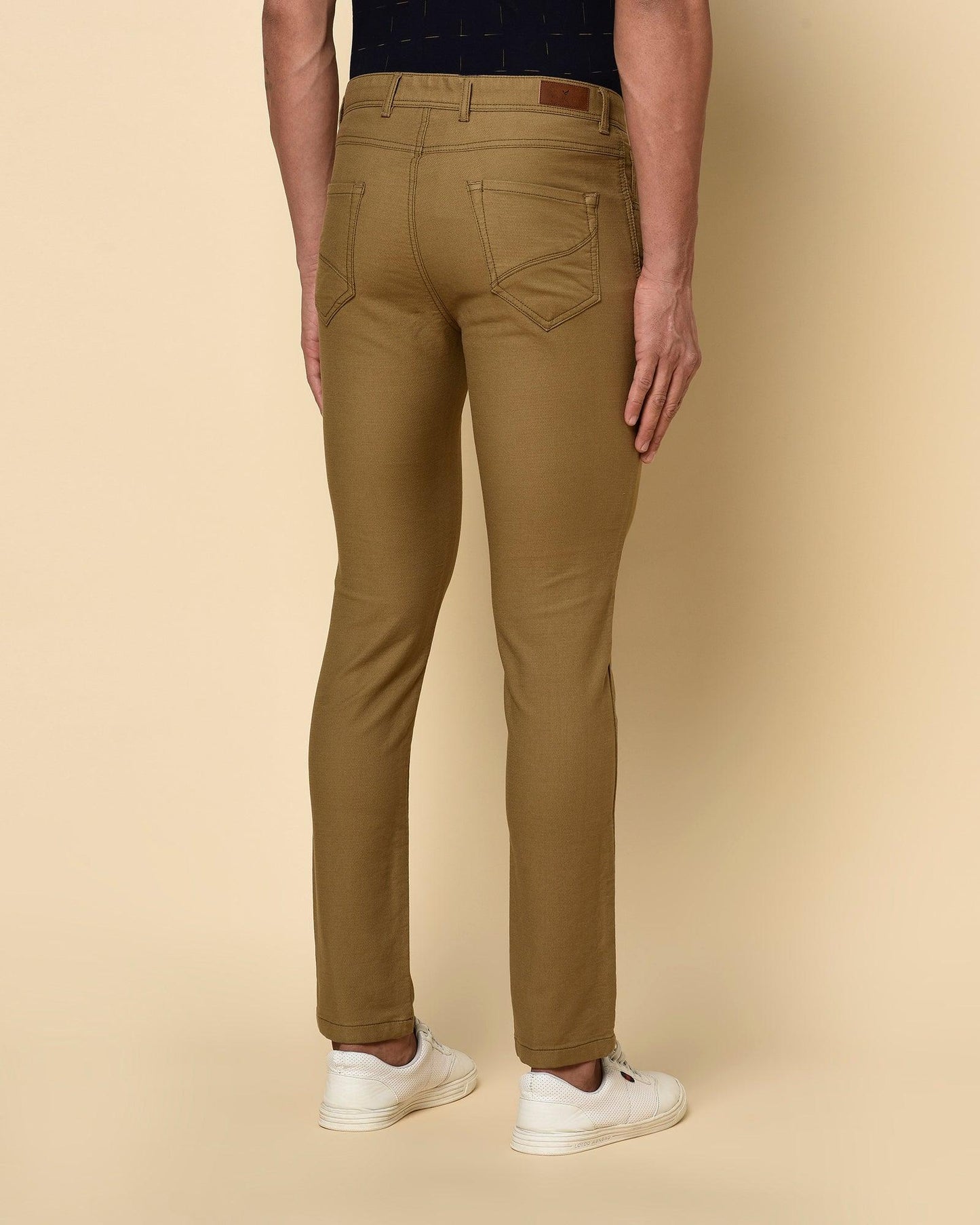 B5P Casual Khaki Solid Khakis - Eva - Blackberrys