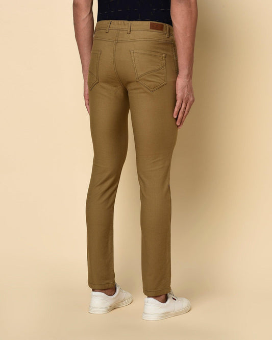 B5P Casual Khaki Solid Khakis - Eva - Blackberrys