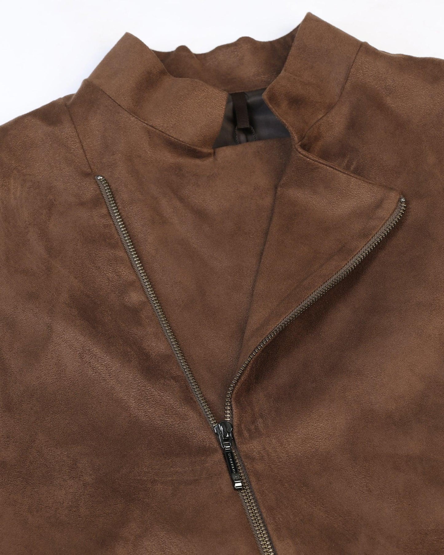 Bandhgala Formal Tobacco Brown Solid Waistcoat - Panther