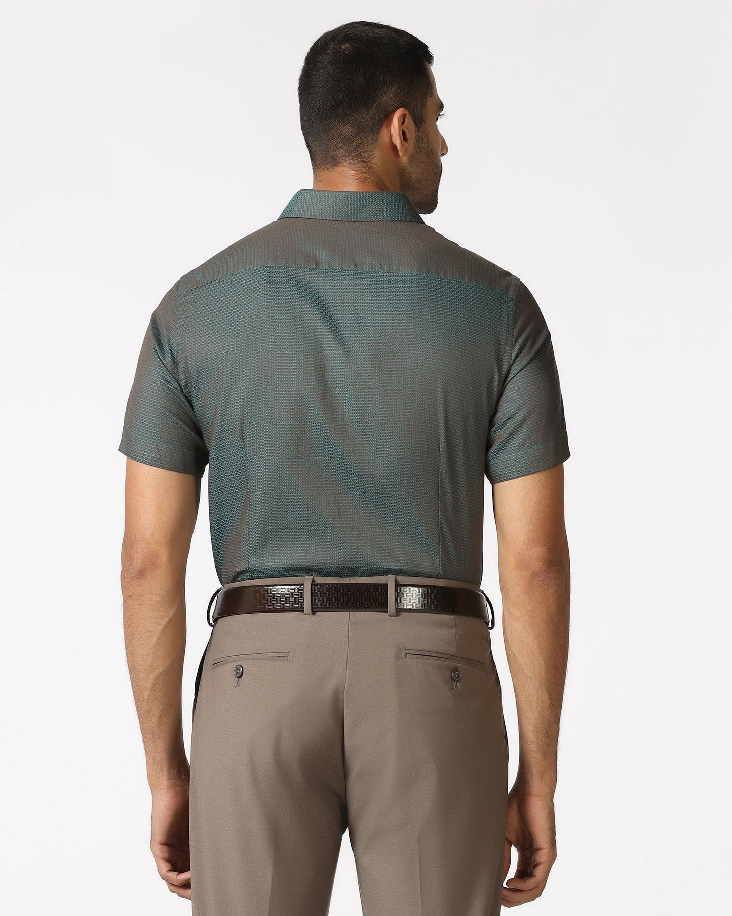 Beetle Half Sleeve Textured Shirt - Recite