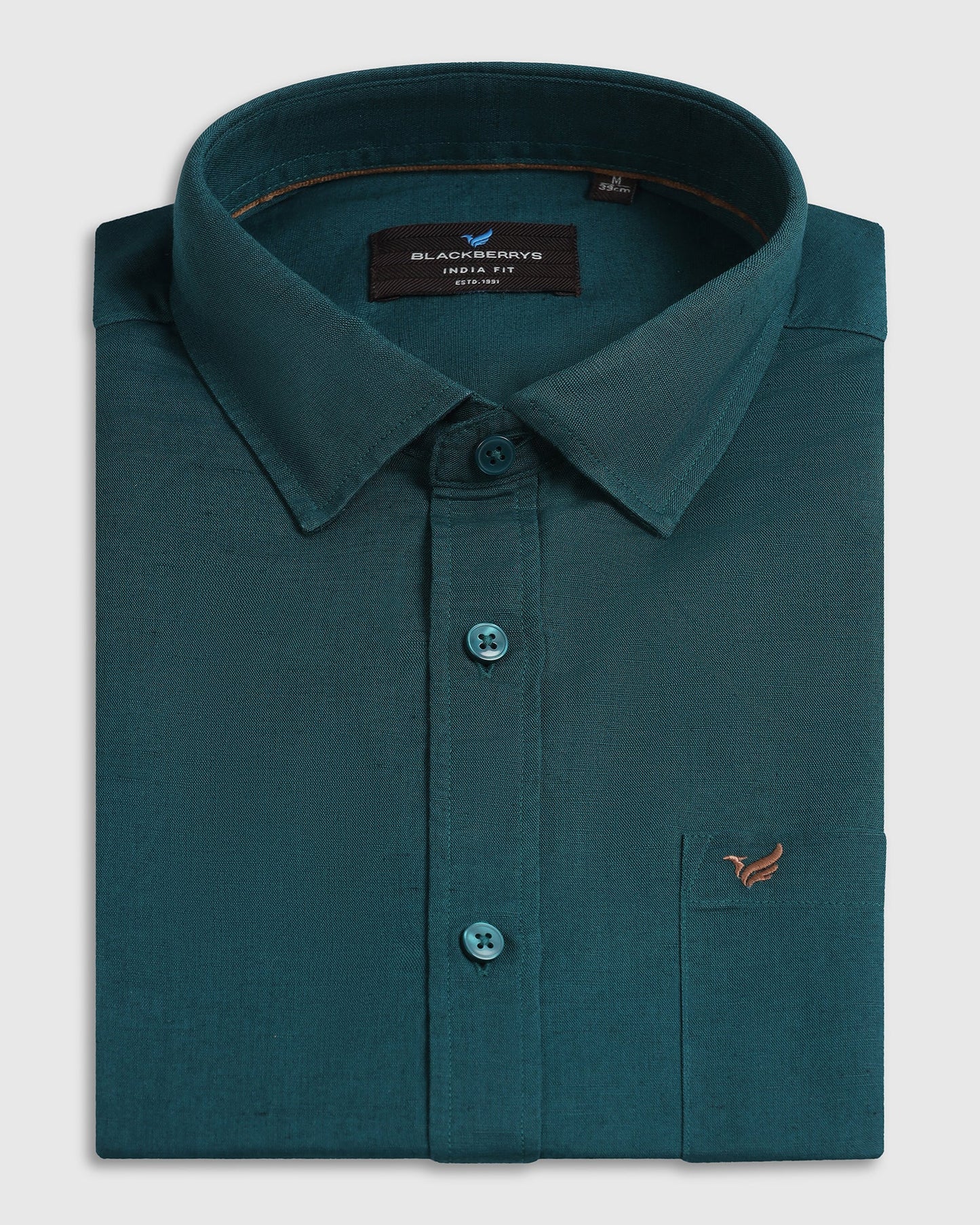 Beetle Linen Solid Shirt - Salmon