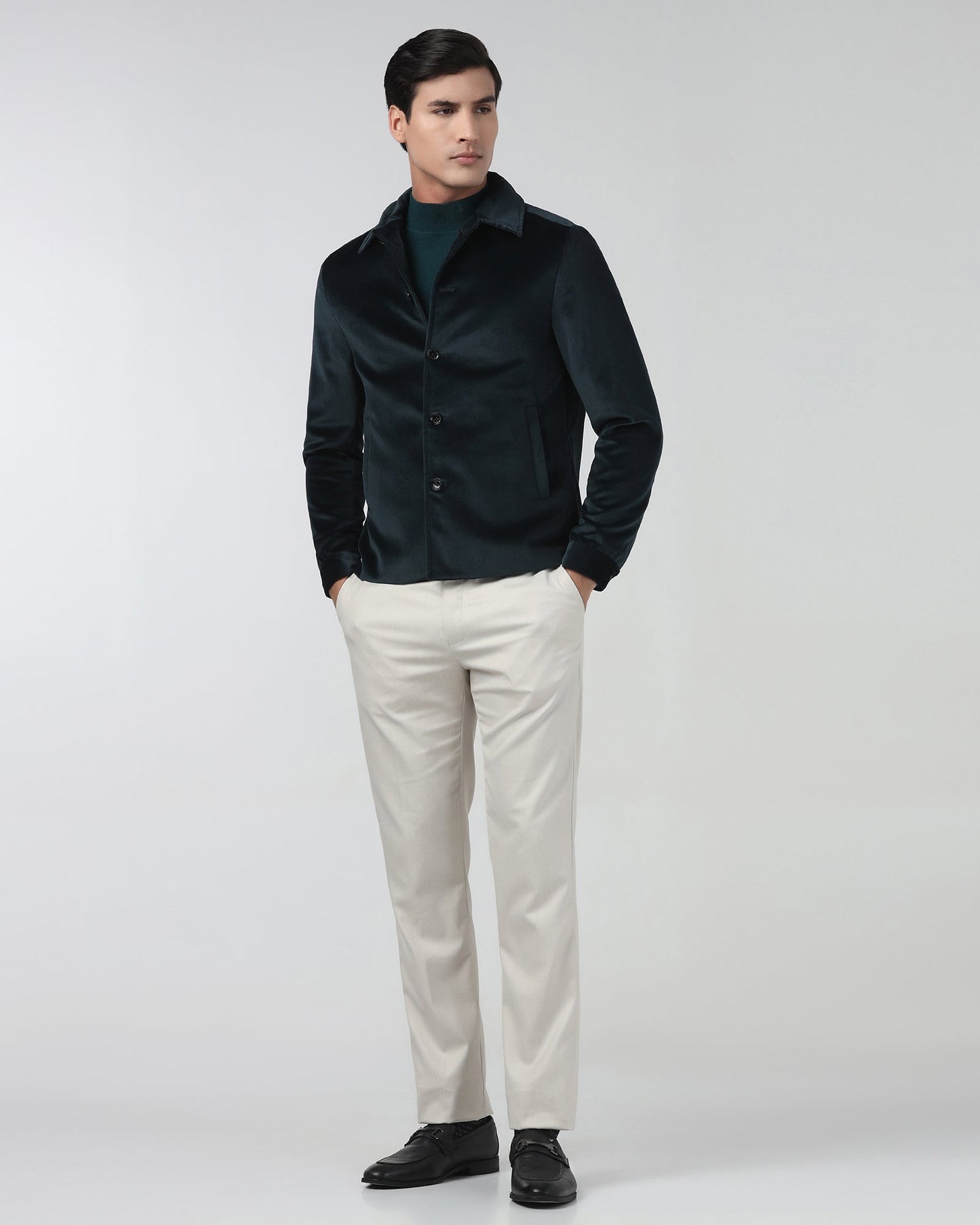 Beetle Solid Zipper Jacket - Haiku