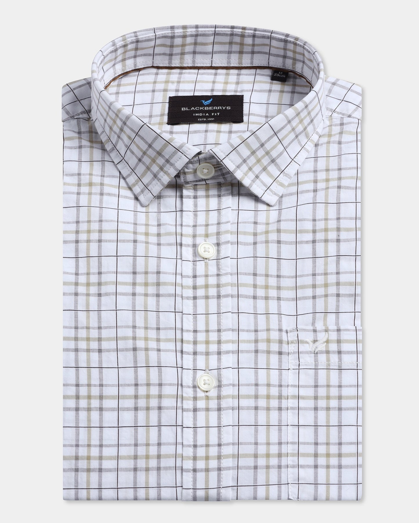 Beige Check Shirt - Flintor