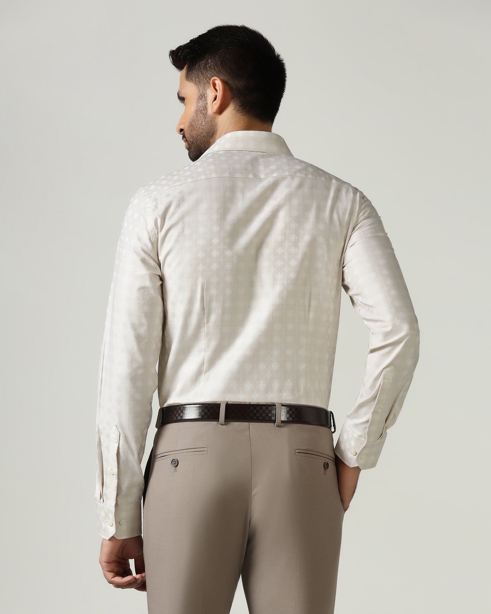 Beige Check Shirt - Fivel