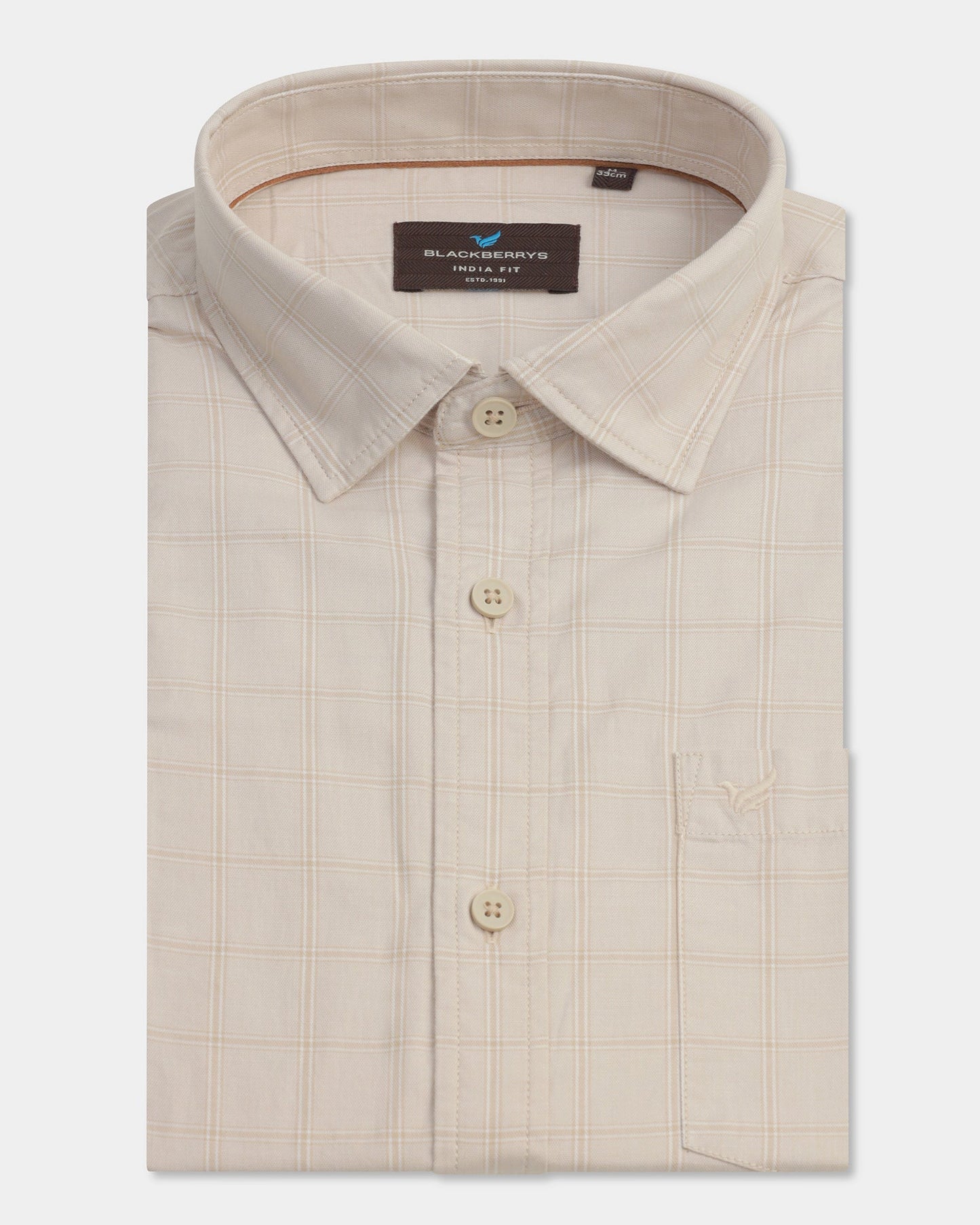 Beige Check Shirt - Nipon