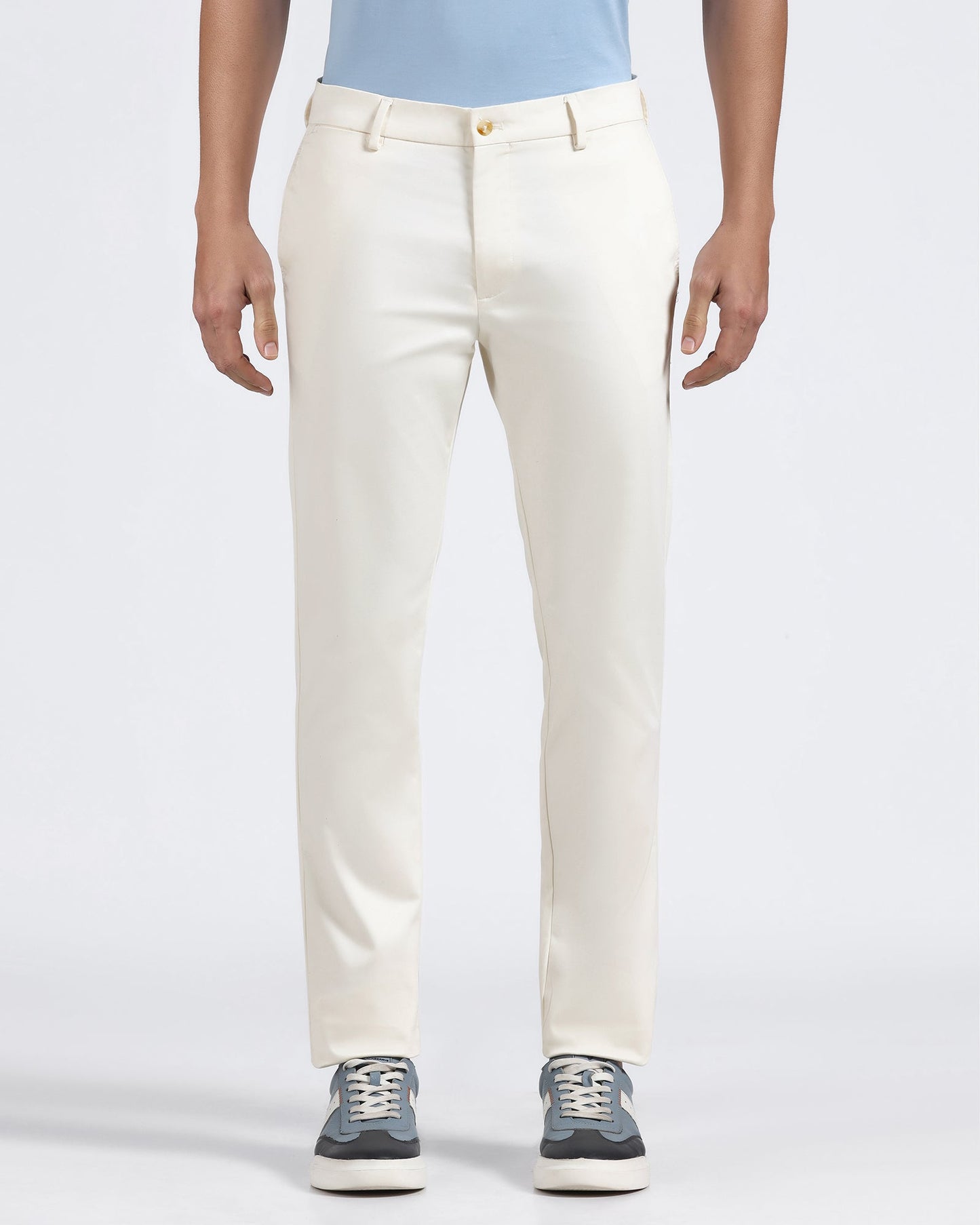 Beige Non Iron Solid Khakis - Cypres